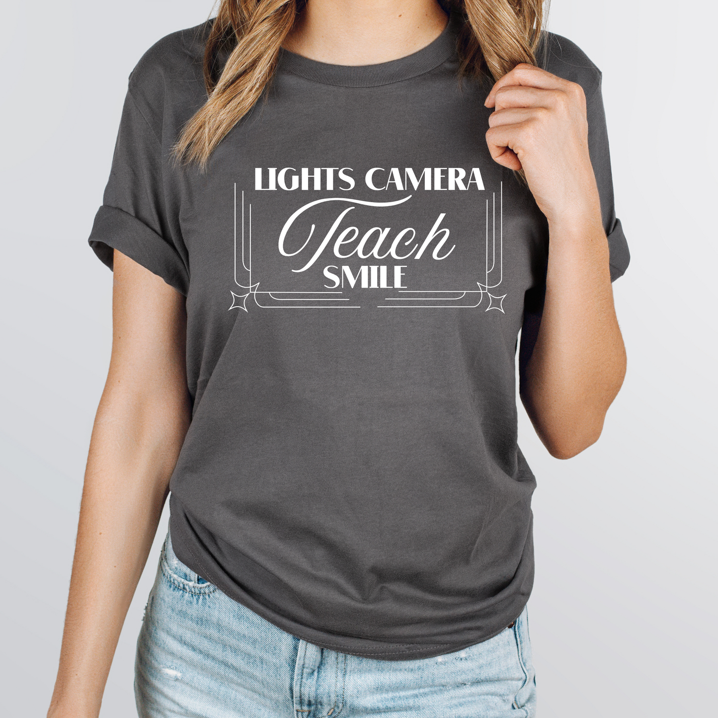 Lights Camera Teach Smile Teacher Swiftie Shirt