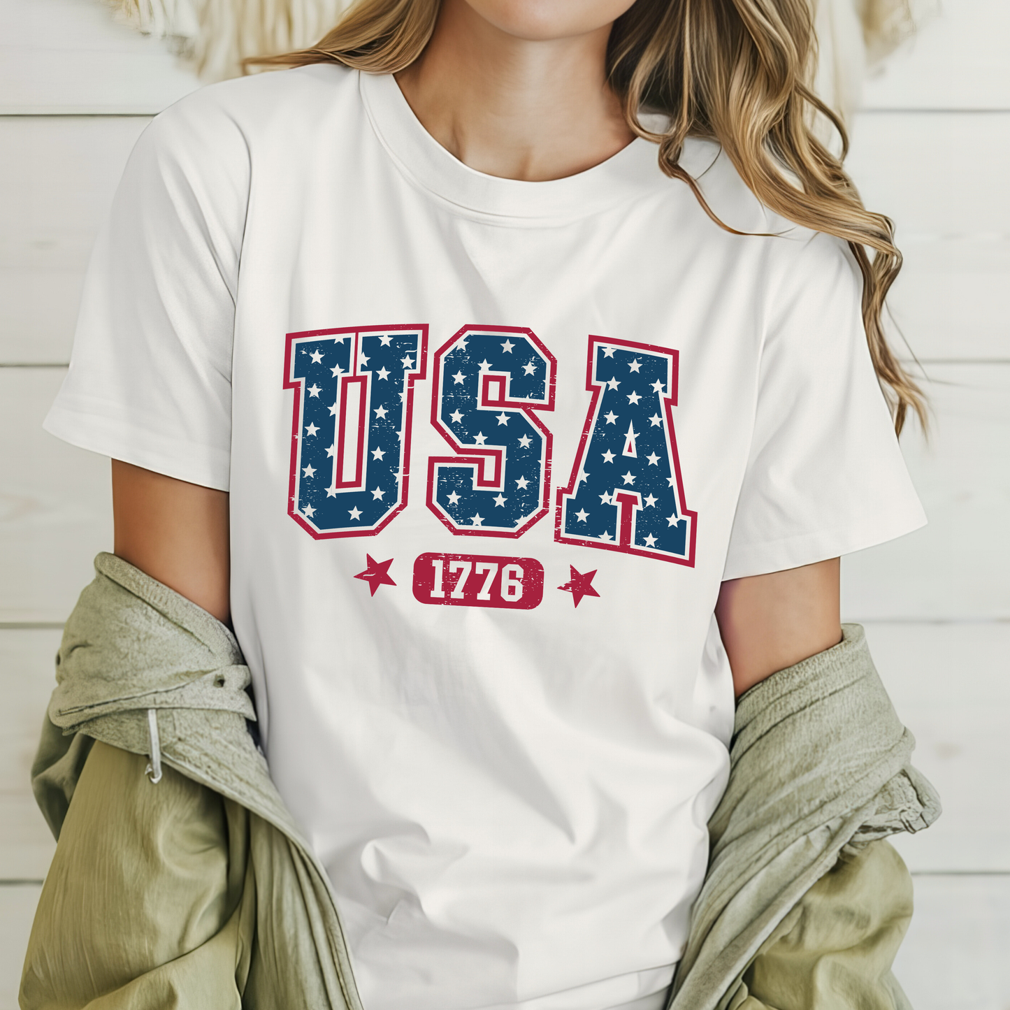 USA 1776 Patriotic Shirt – Vintage American Flag Independence Day Tee