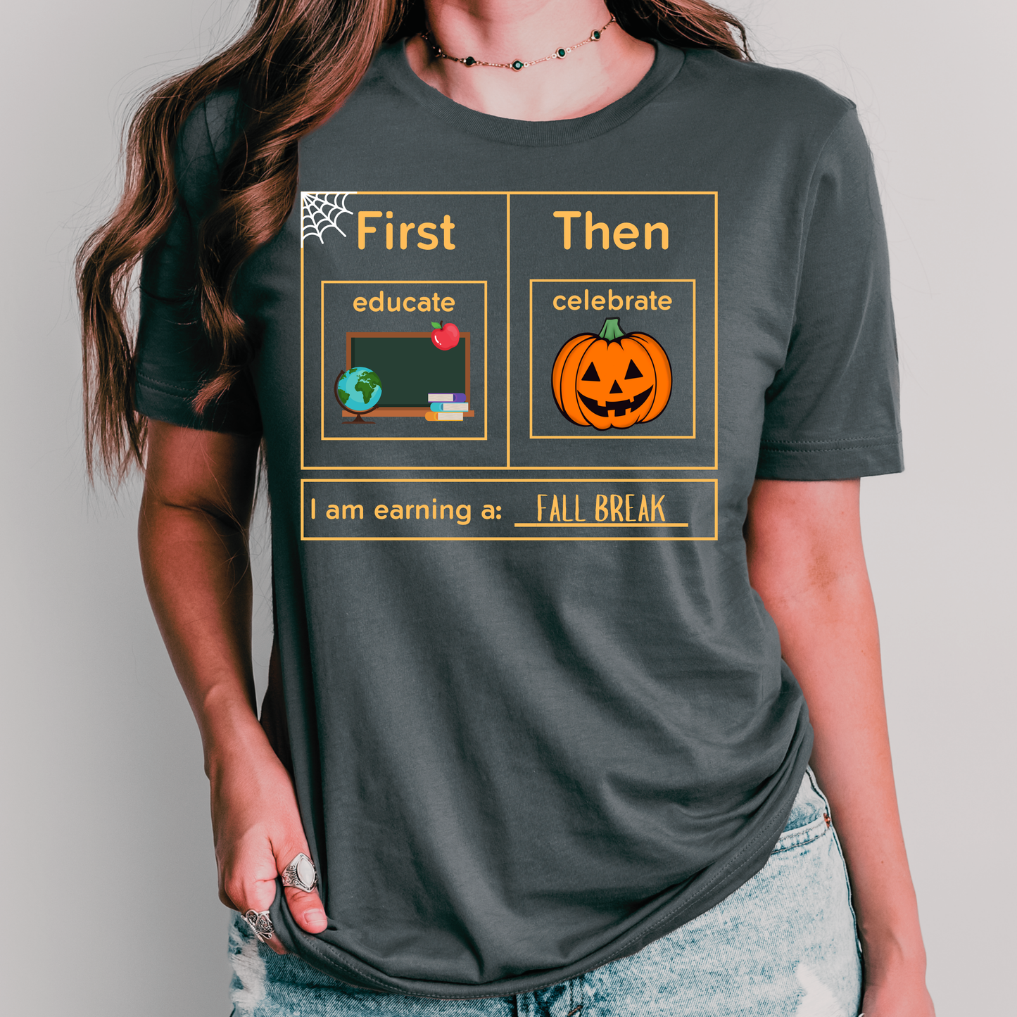 First Educate Then Celebrate Halloween Teacher Shirt