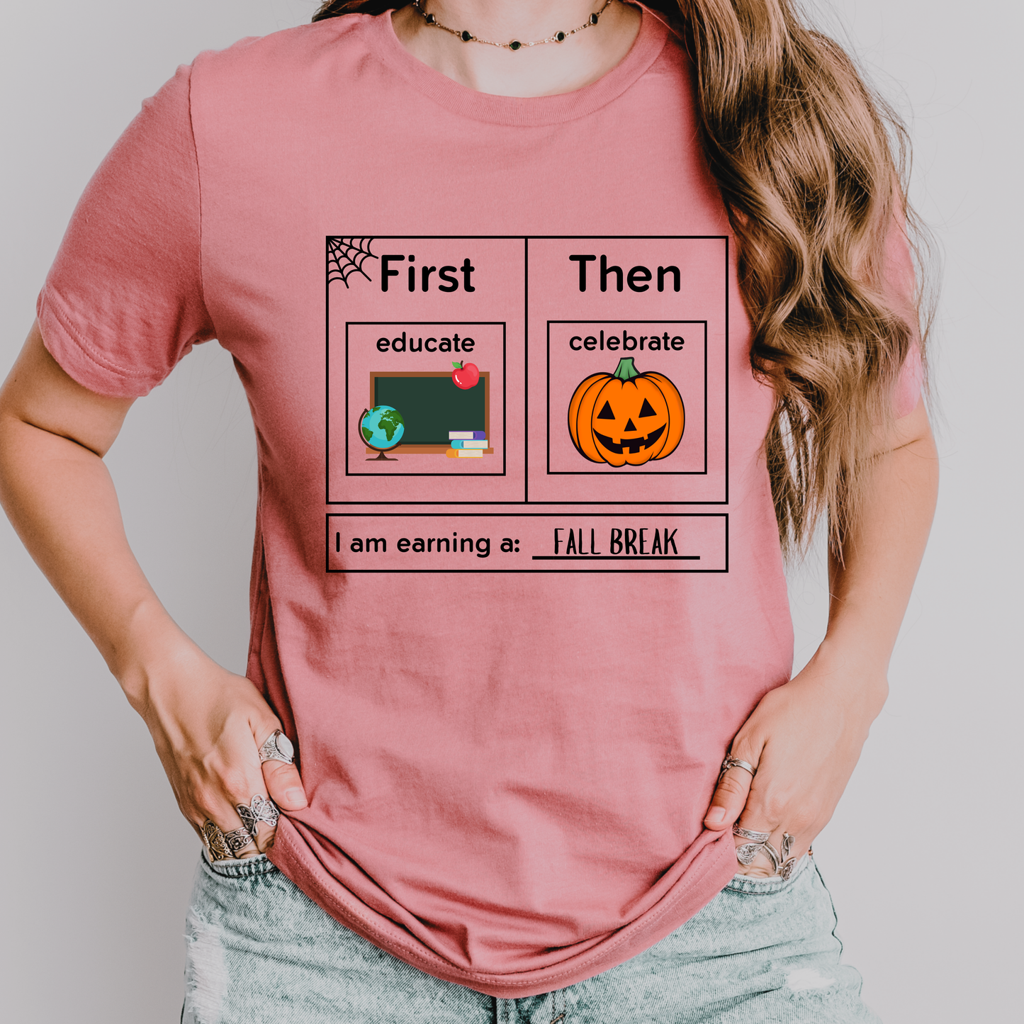 First Educate Then Celebrate Halloween Teacher Shirt