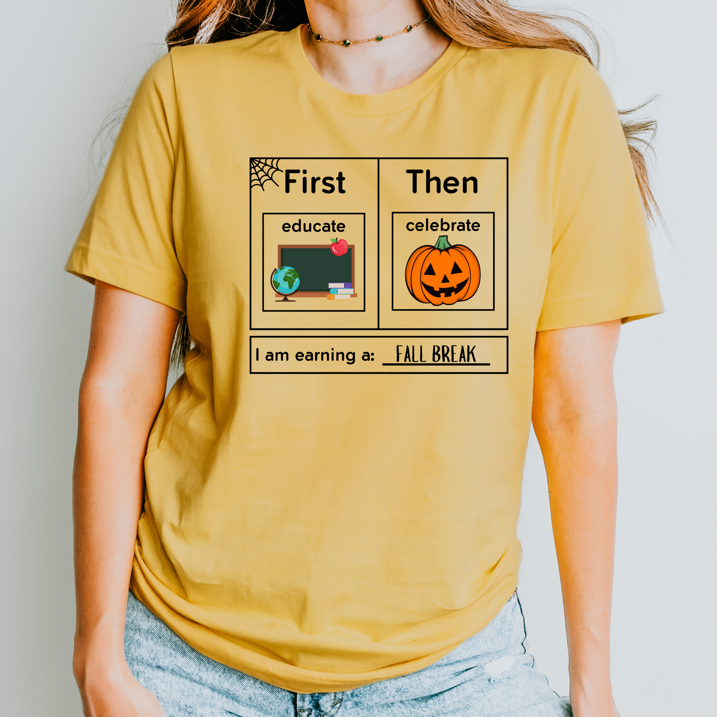 First Educate Then Celebrate Halloween Teacher Shirt