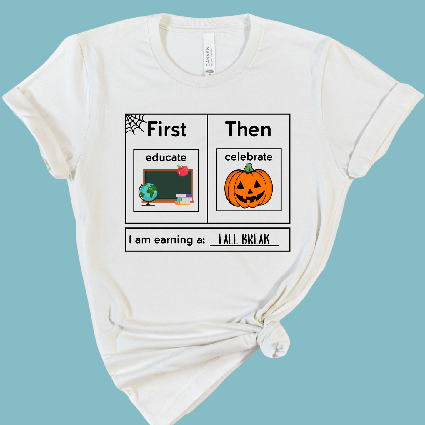 First Educate Then Celebrate Halloween Teacher Shirt