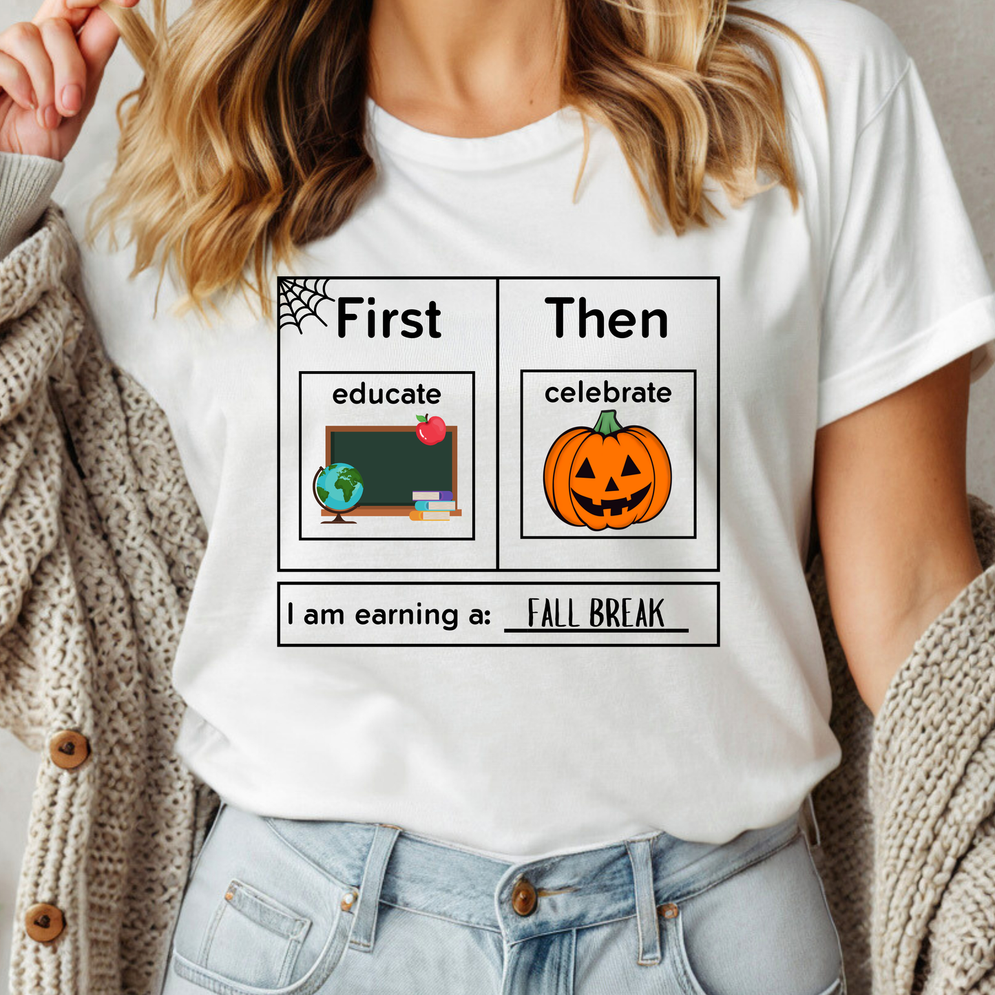 First Educate Then Celebrate Halloween Teacher Shirt