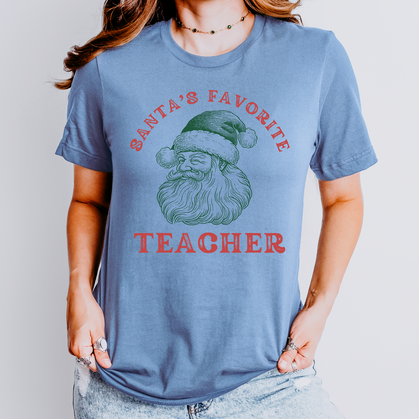 Santa's Favorite Teacher Christmas Shirt