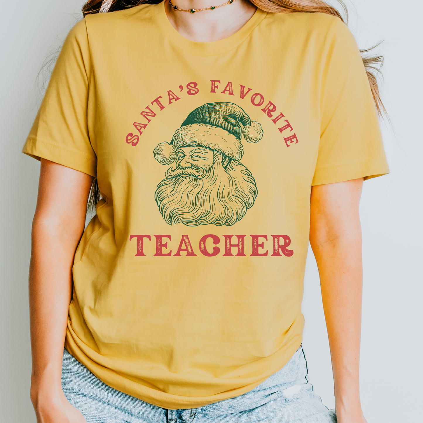 Santa's Favorite Teacher Christmas Shirt