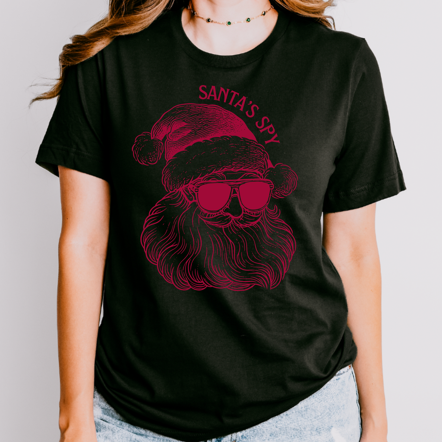 Santa's Spy Christmas Teacher Shirt