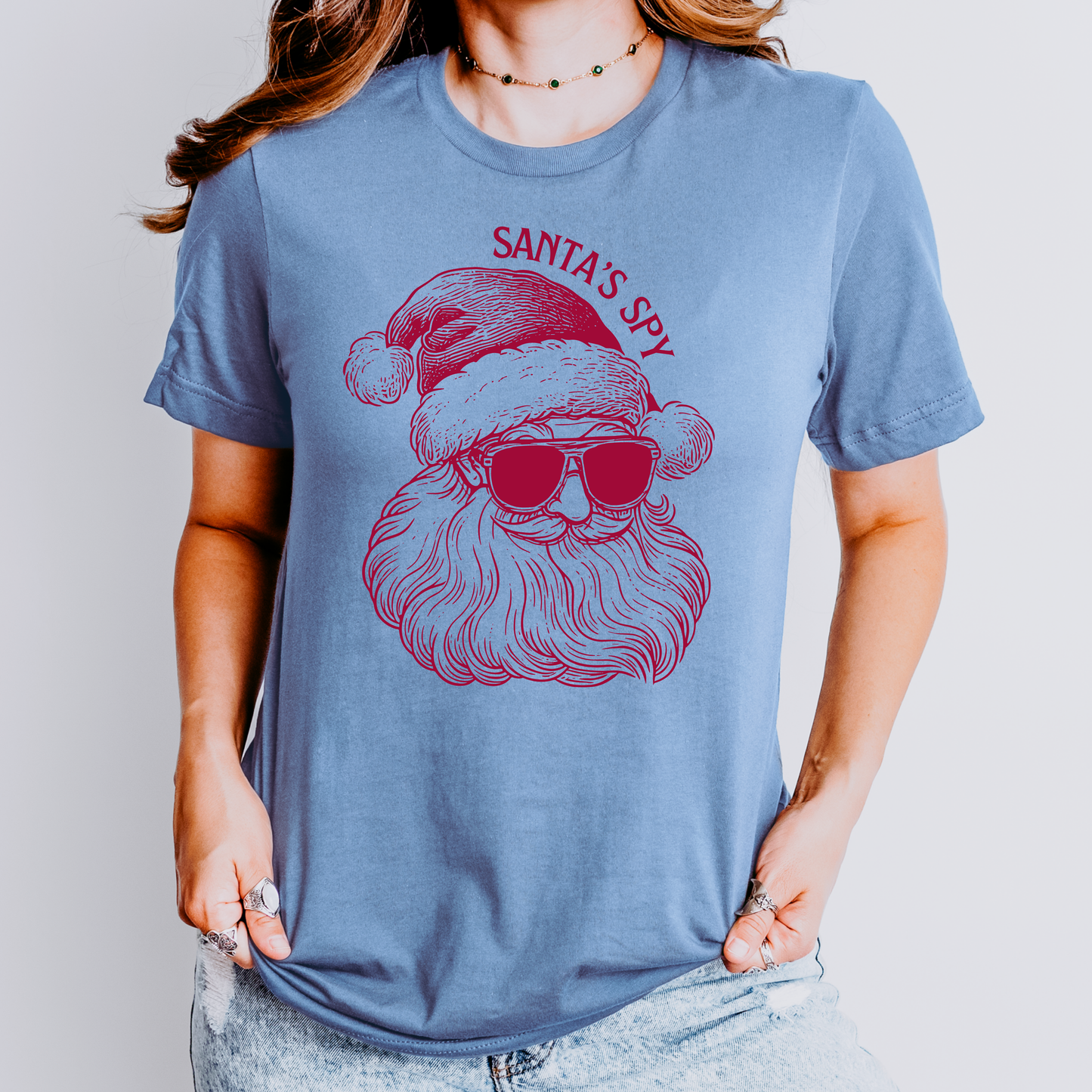 Santa's Spy Christmas Teacher Shirt