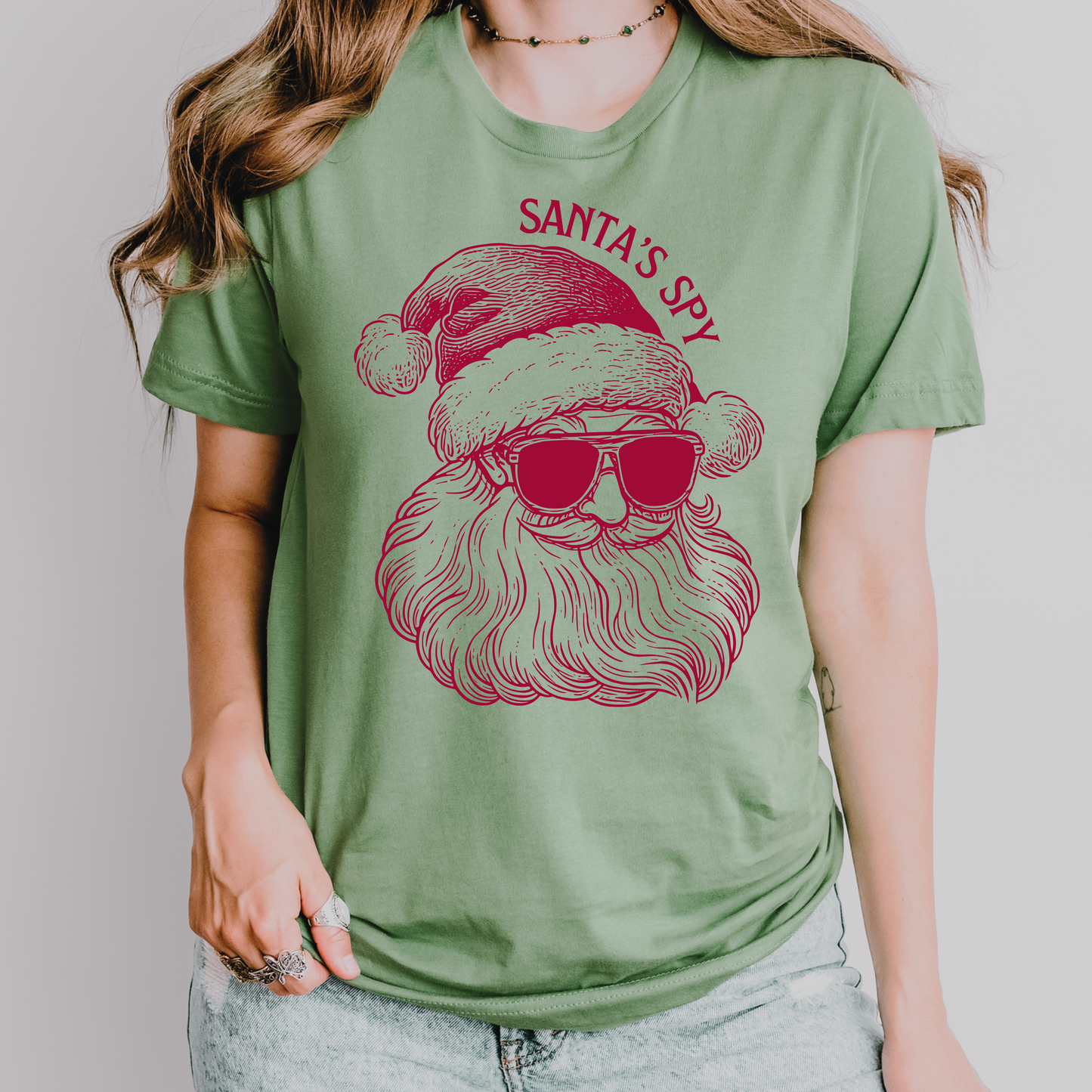 Santa's Spy Christmas Teacher Shirt