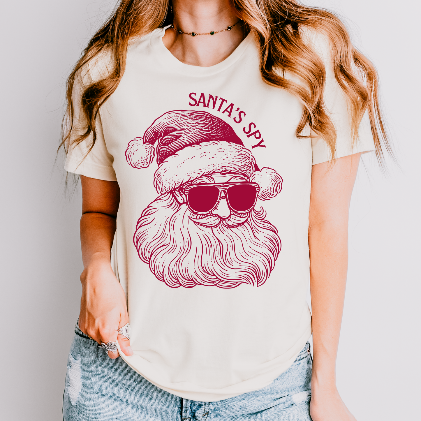 Santa's Spy Christmas Teacher Shirt