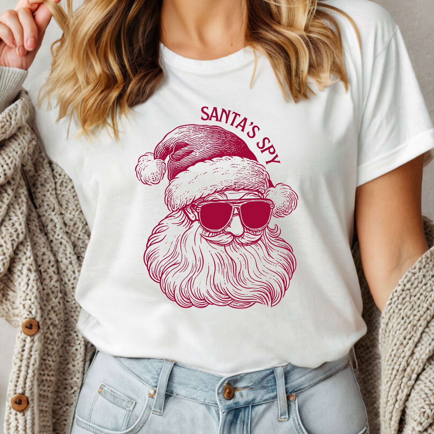 Santa's Spy Christmas Teacher Shirt