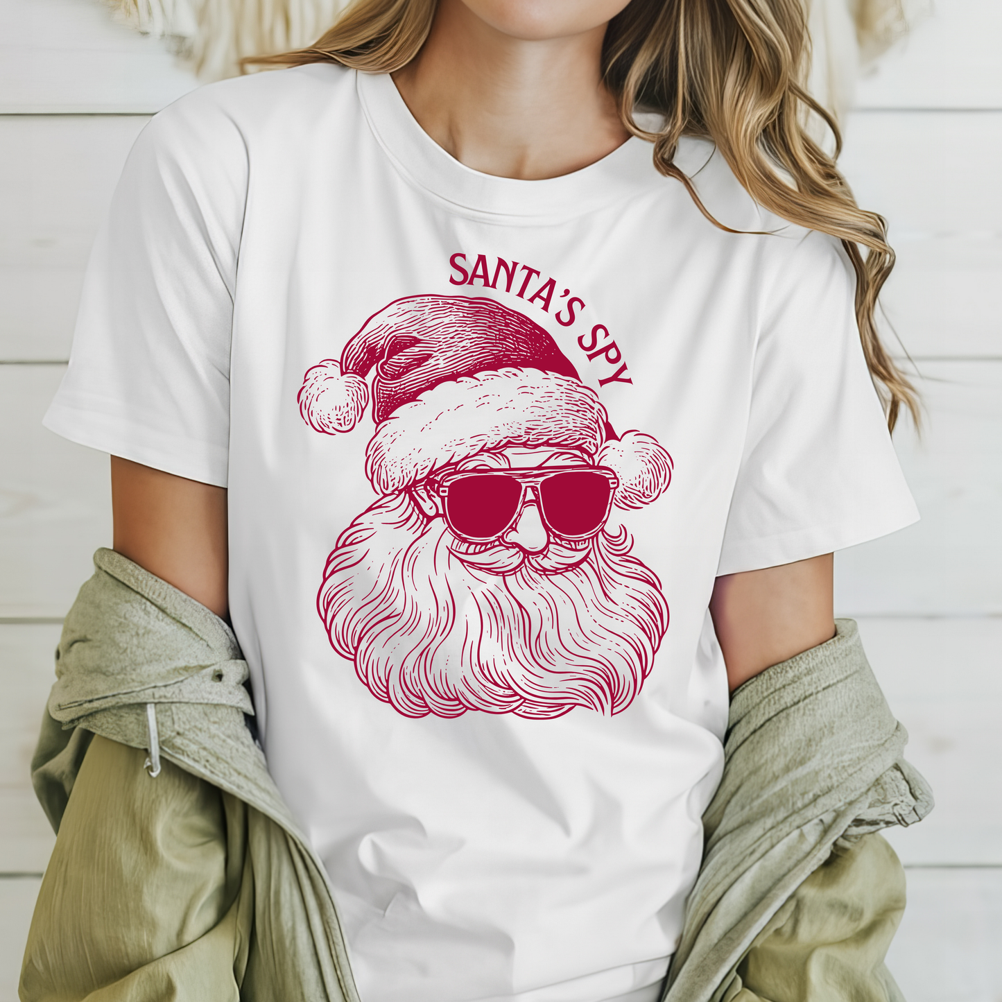 Santa's Spy Christmas Teacher Shirt