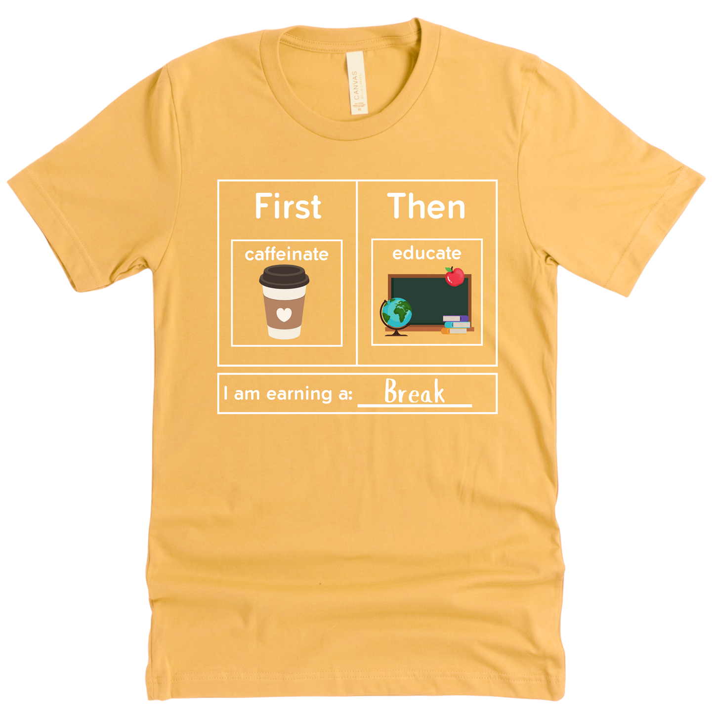 First Caffeinate Then Educate Teacher T-Shirt coffee