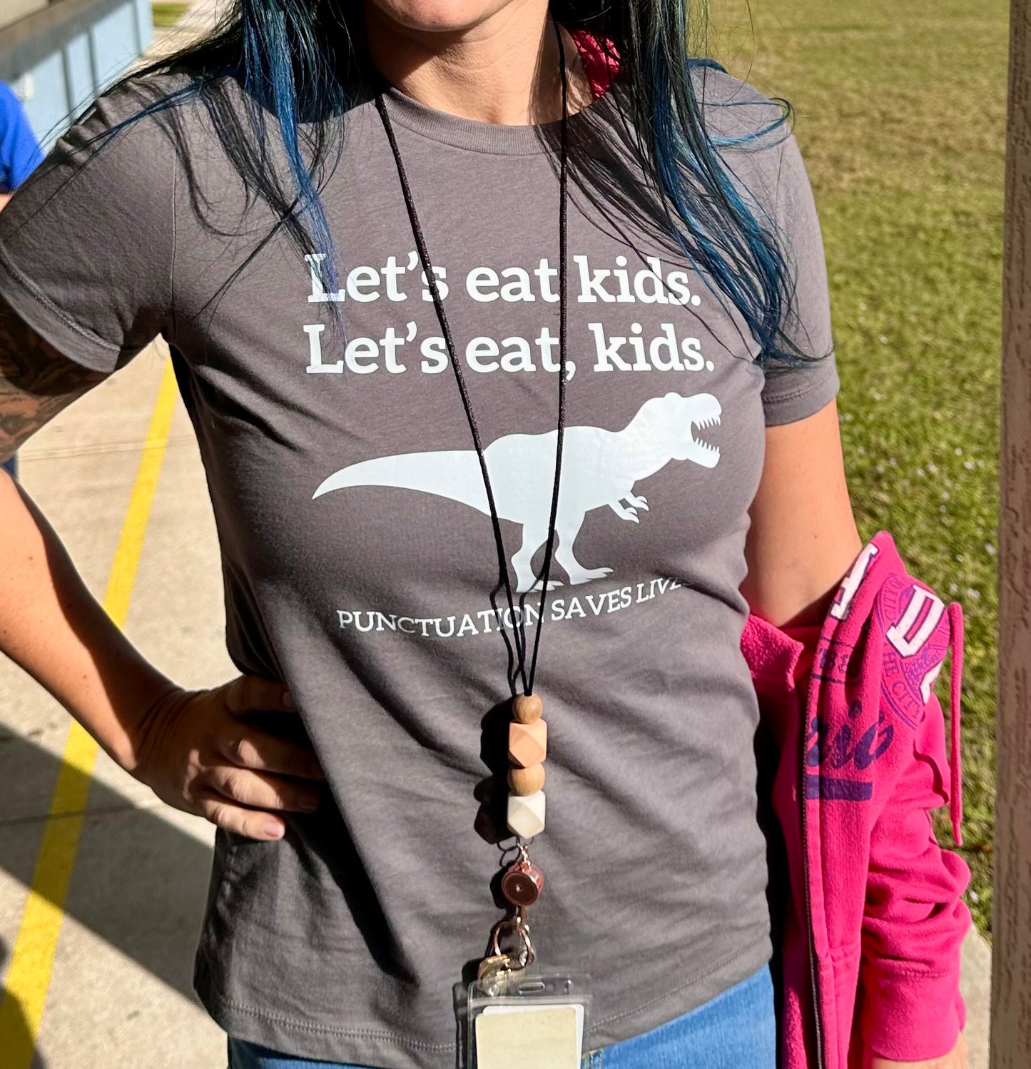 Let's Eat Kids Punctuation Saves Lives Grammar T-Shirt