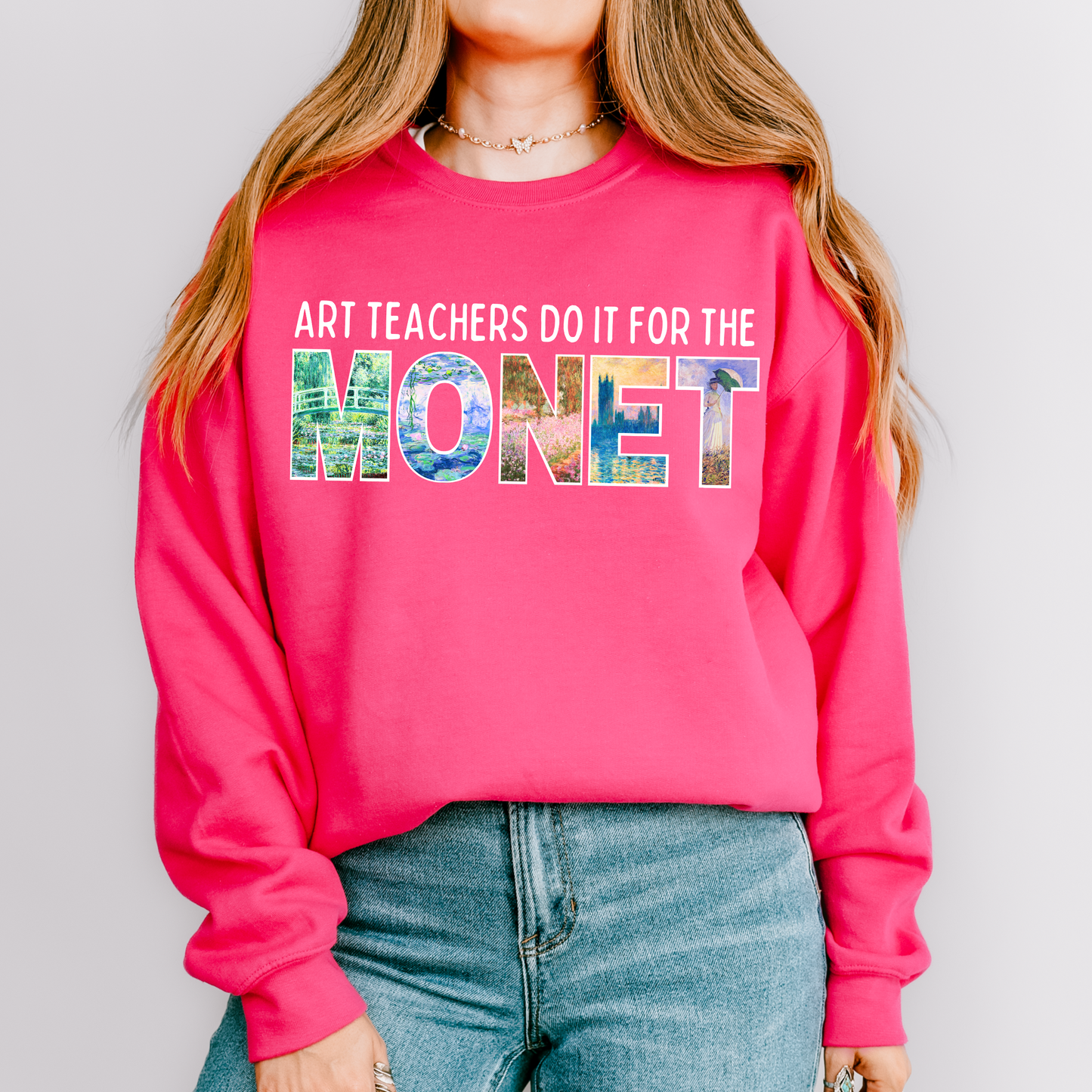 Art Teachers Do It For The Monet Crewneck Sweatshirt