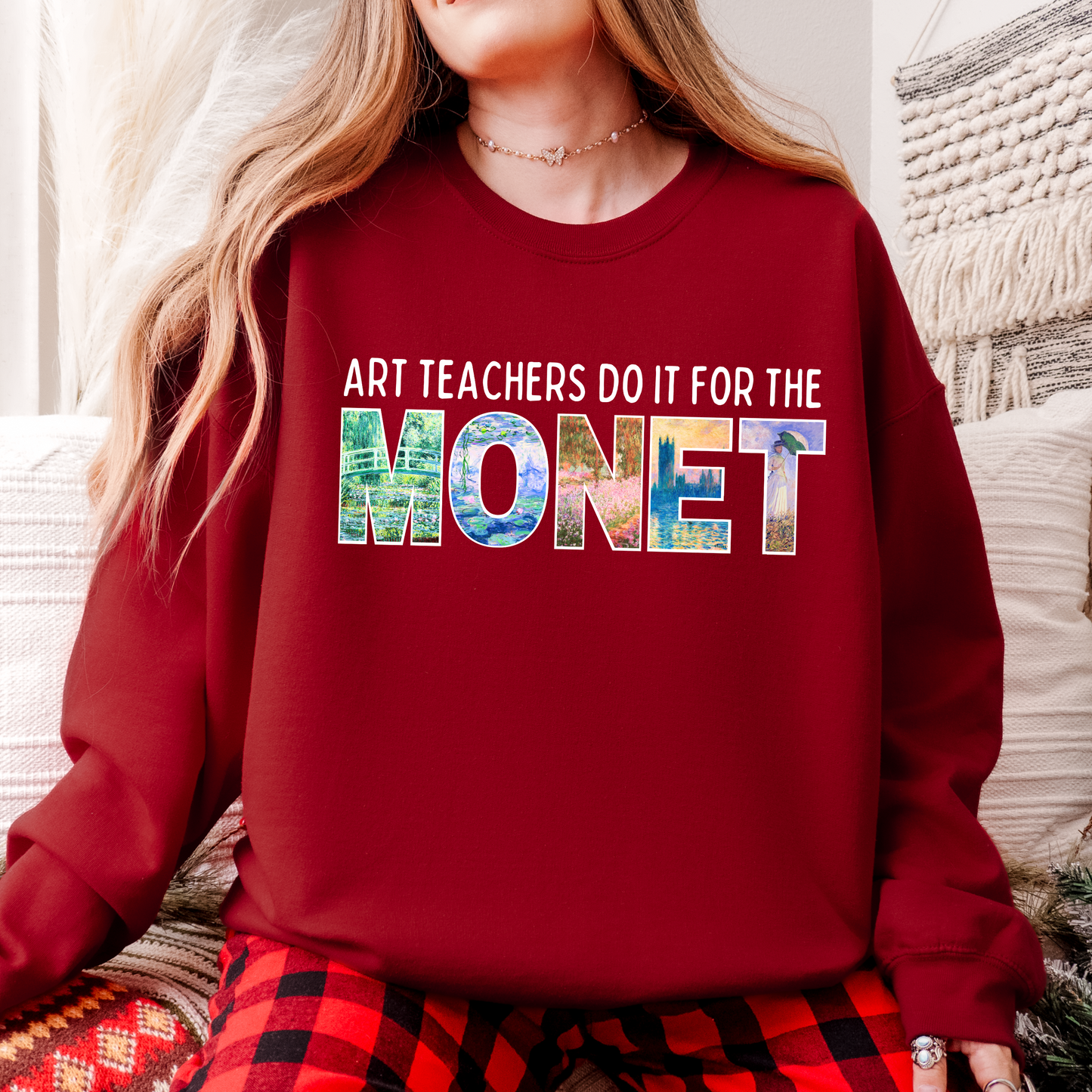 Art Teachers Do It For The Monet Crewneck Sweatshirt