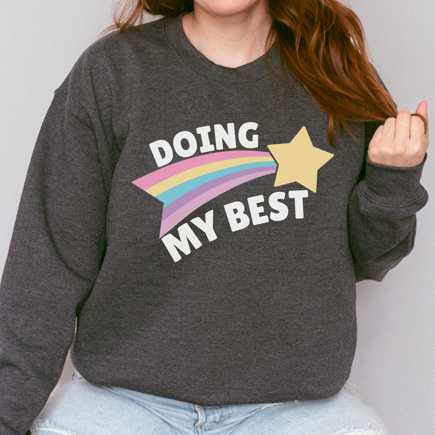 Doing My Best Teacher Crewneck Sweatshirt