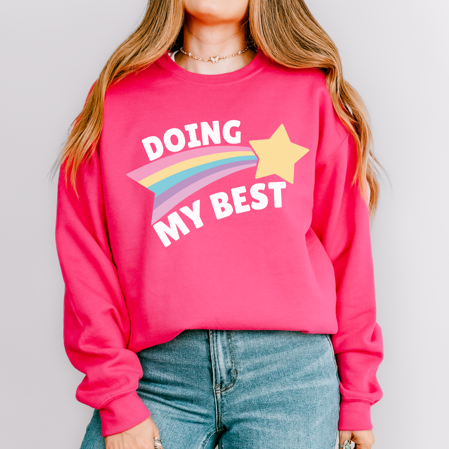 Doing My Best Teacher Crewneck Sweatshirt