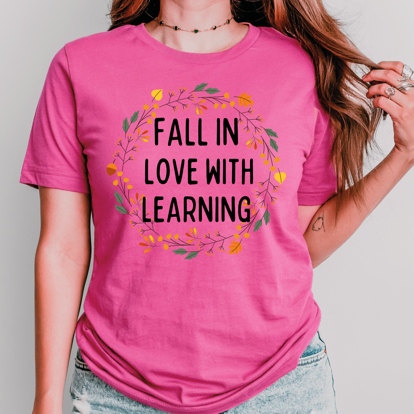 Fall in Love With Learning Teacher Shirt