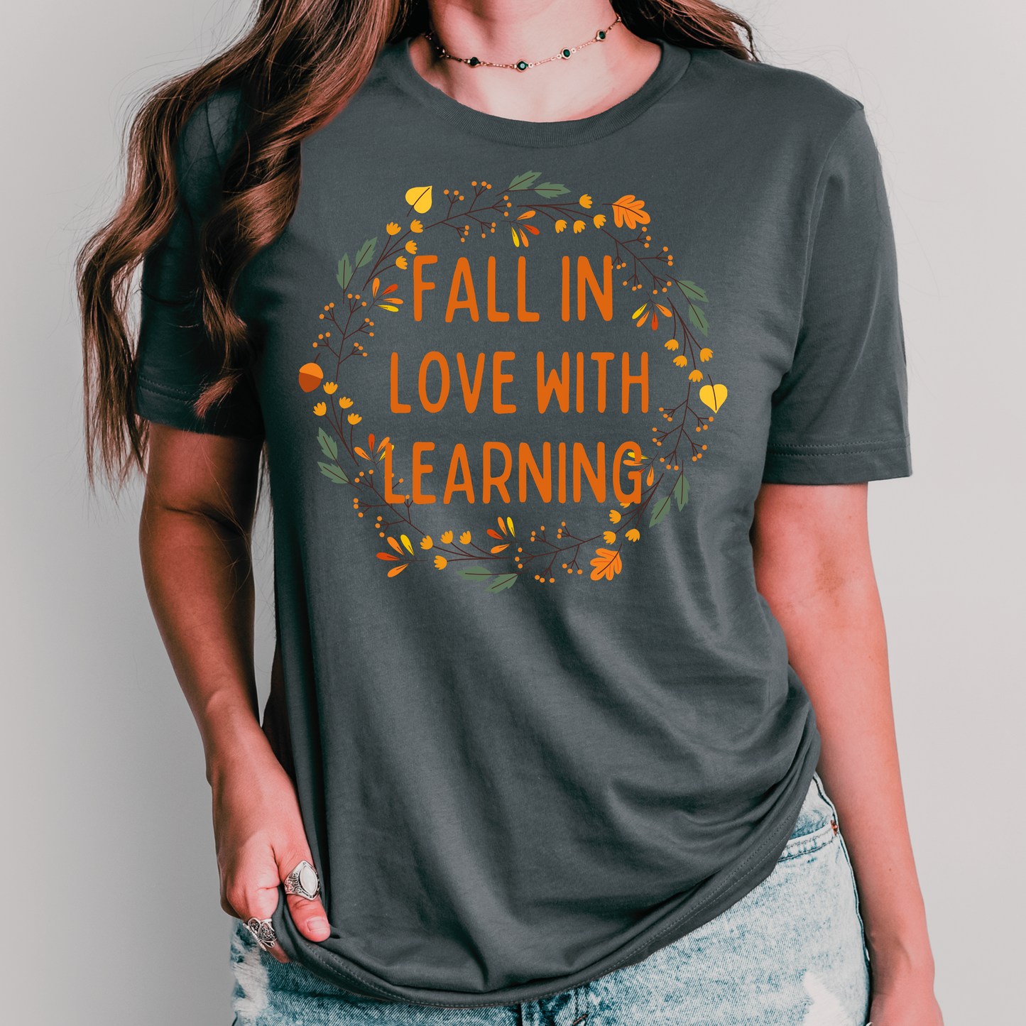 Fall in Love With Learning Teacher Shirt