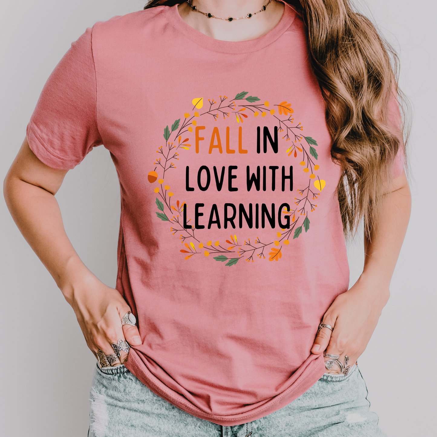 Fall in Love With Learning Teacher Shirt