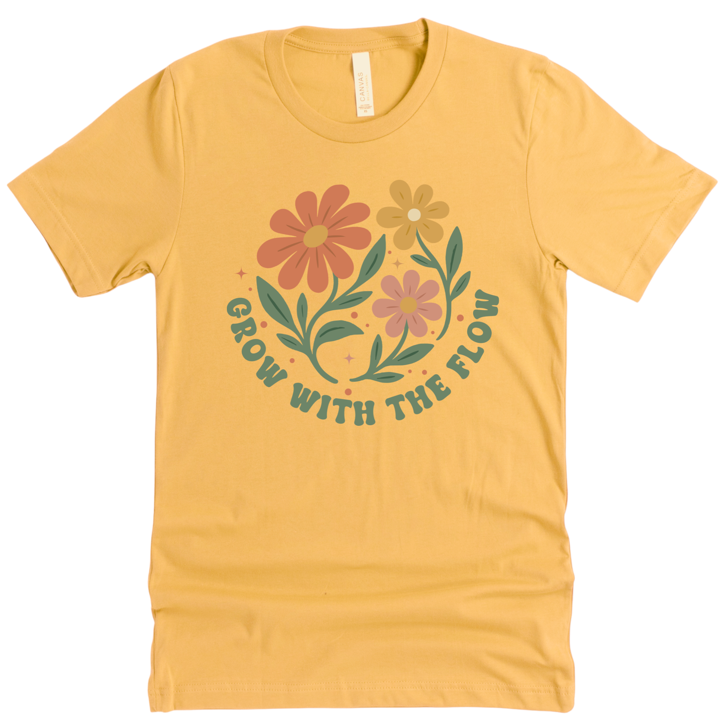Grow With the Flow Shirt | Retro Floral Teacher Tee | Boho Teacher Shirt