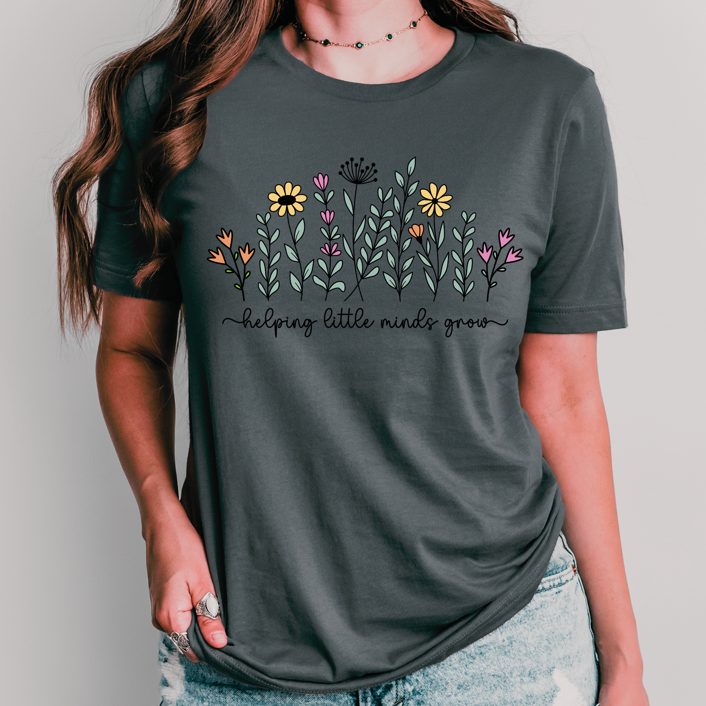Helping Little Minds Grow Teacher Shirt