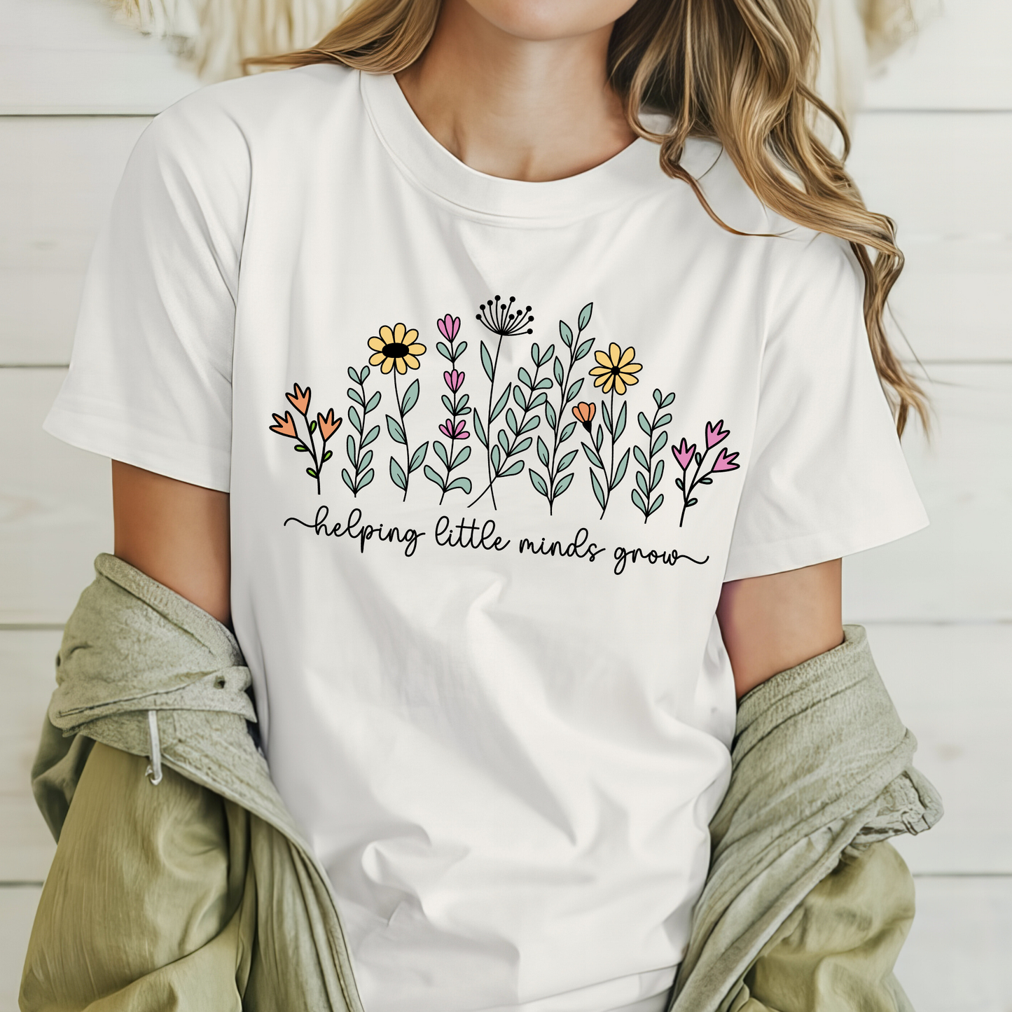 Helping Little Minds Grow Teacher Shirt