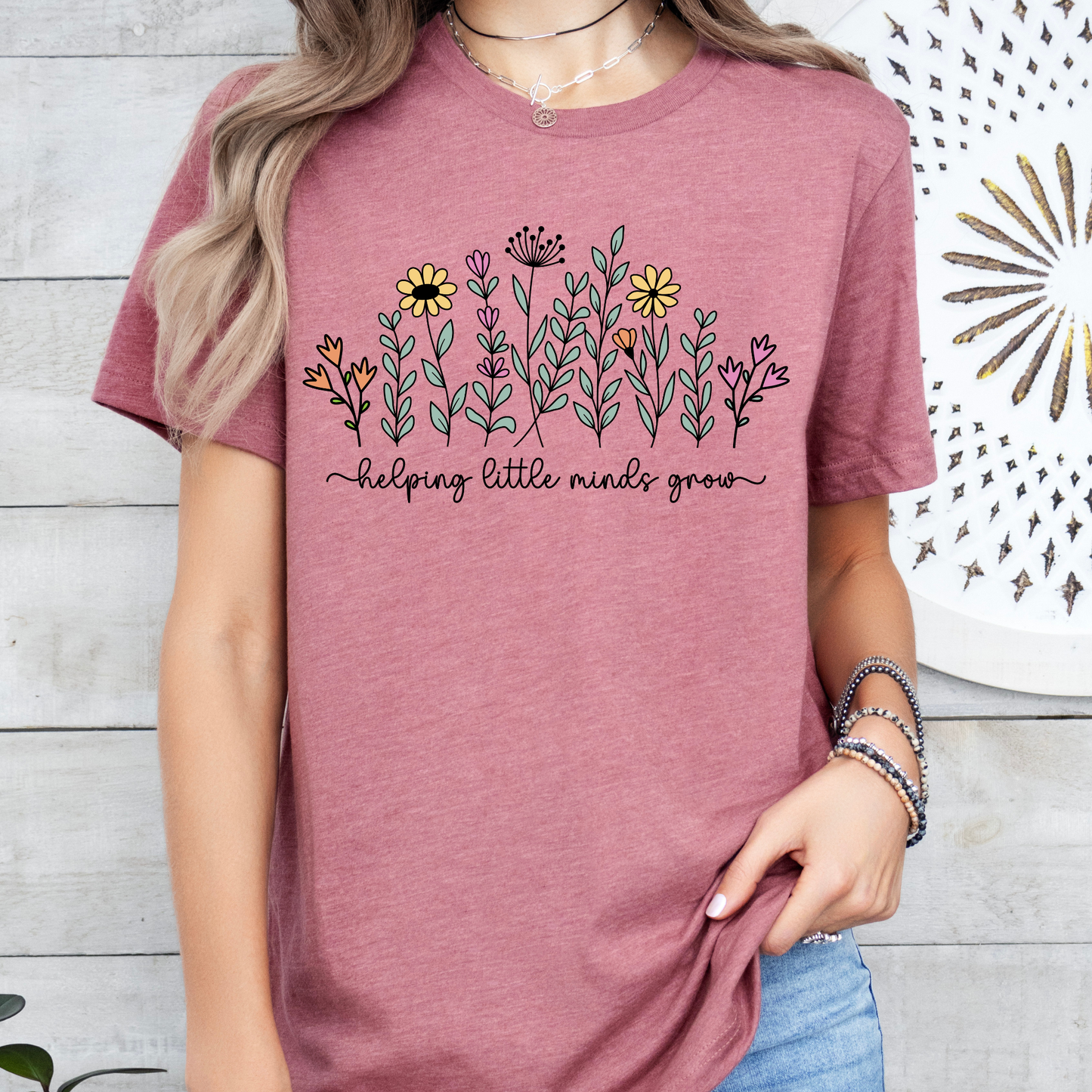 Helping Little Minds Grow Teacher Shirt