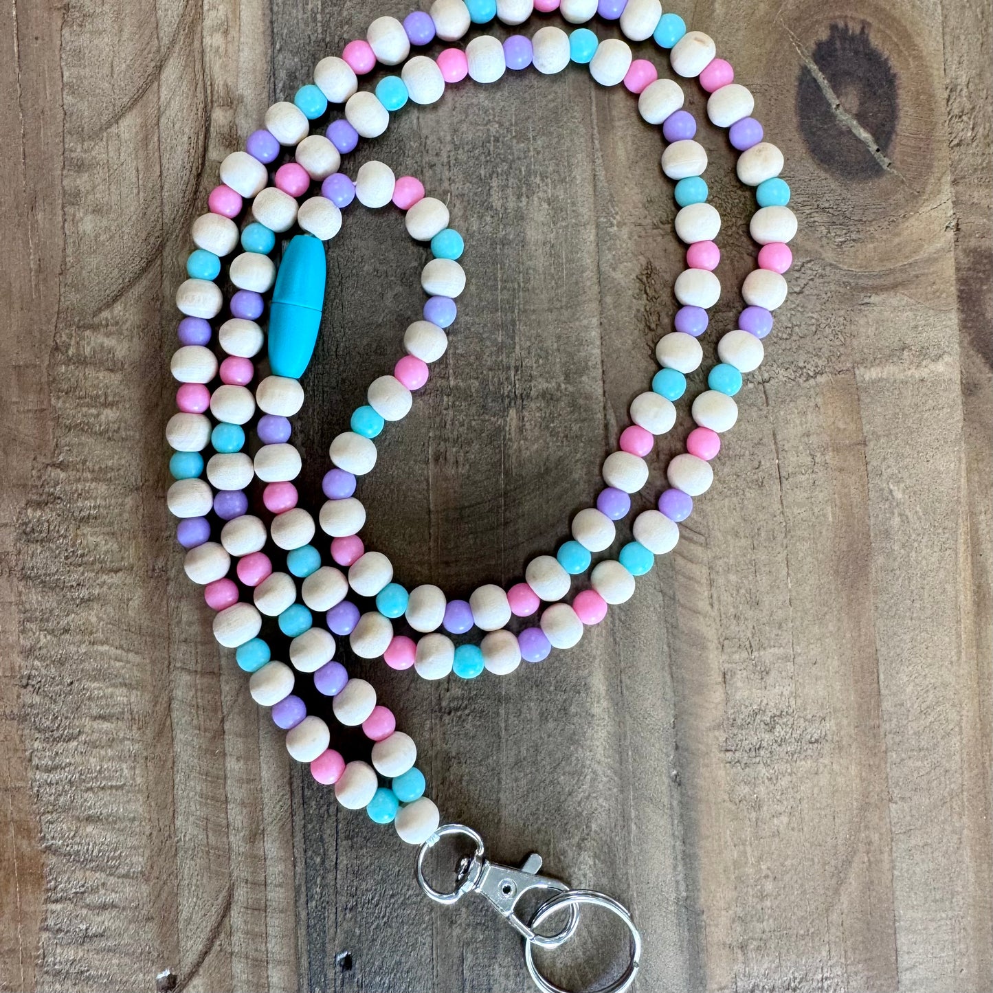 Beaded Lanyard - mermaid boho beads