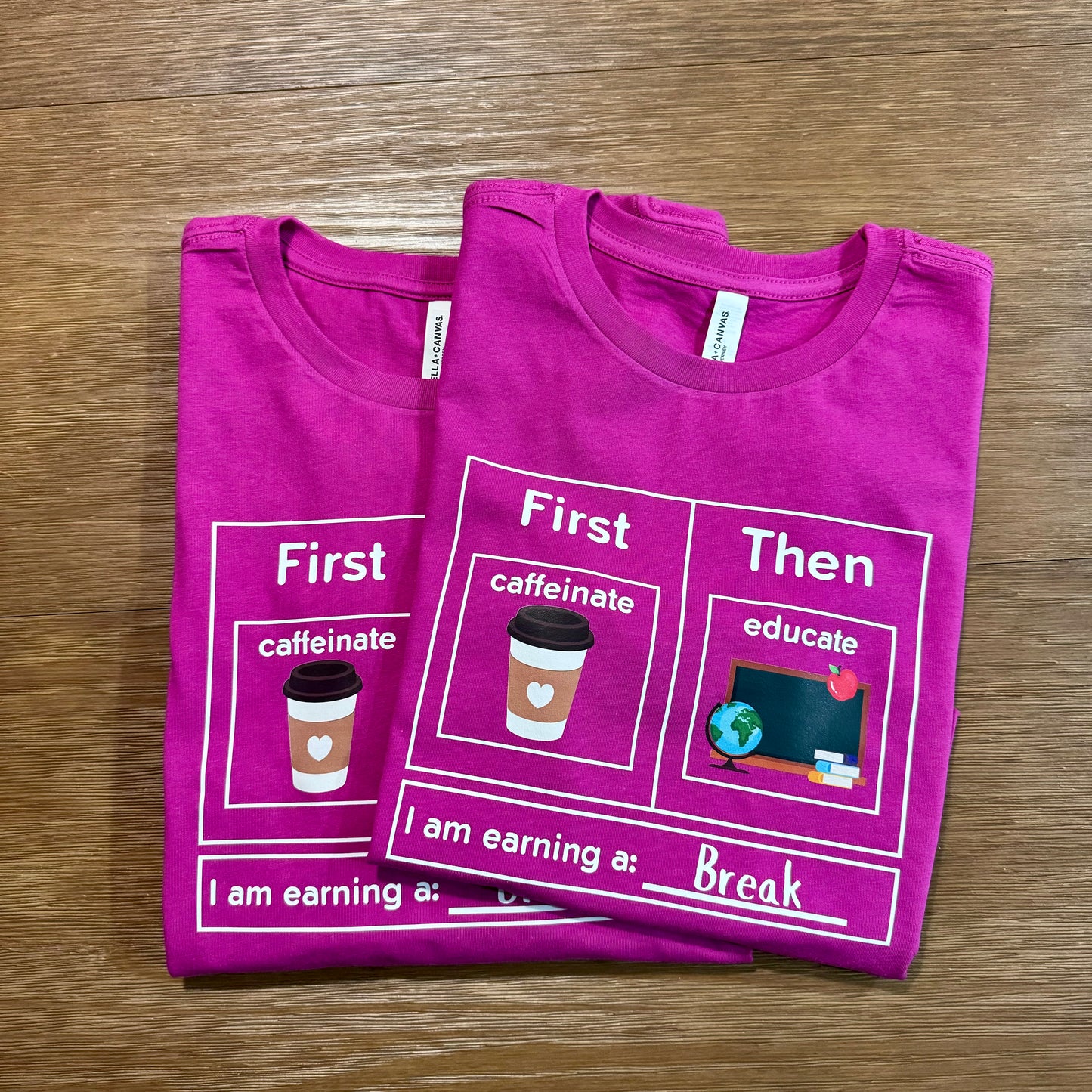 First Caffeinate Then Educate Teacher T-Shirt coffee