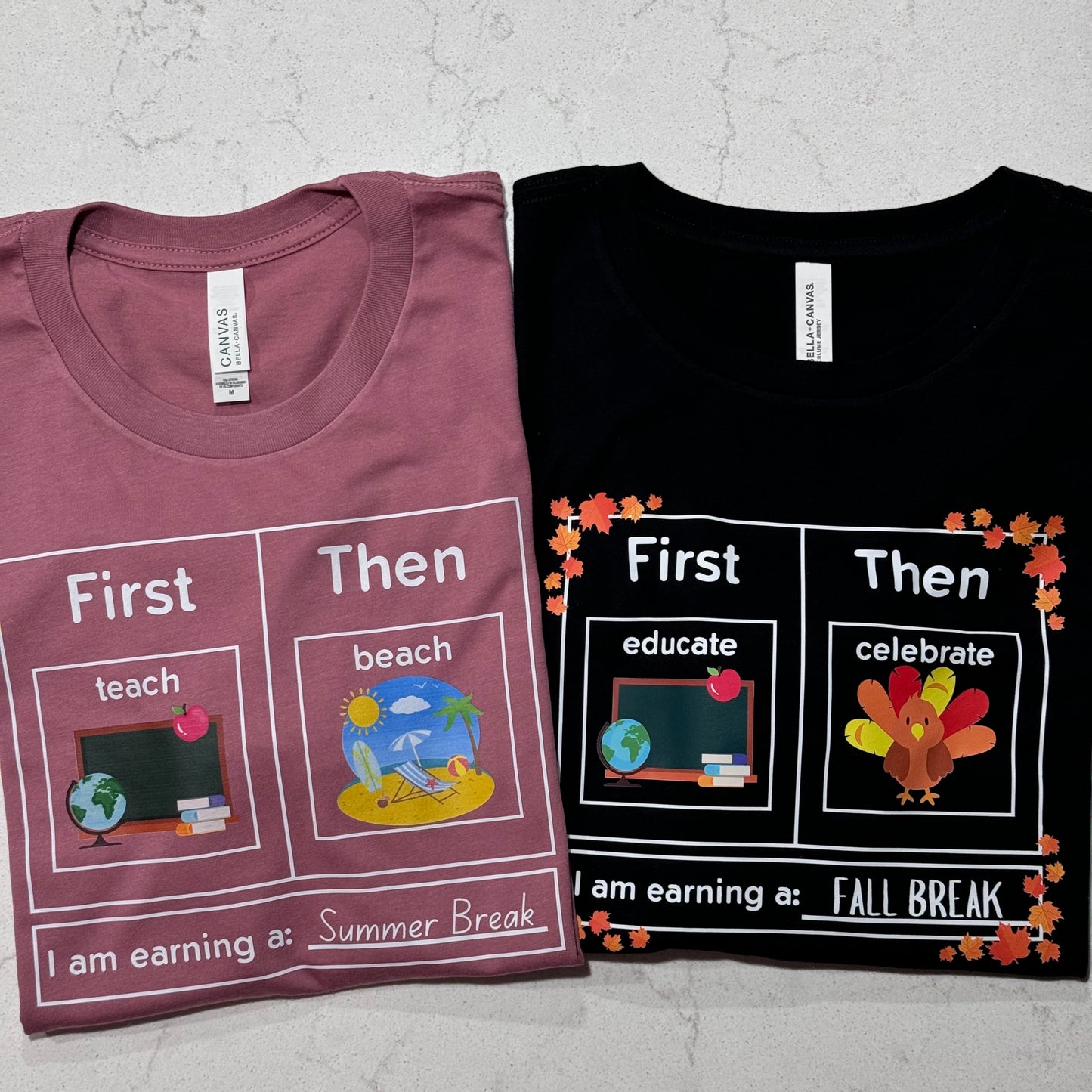 First Teach Then Beach Teacher T-shirt