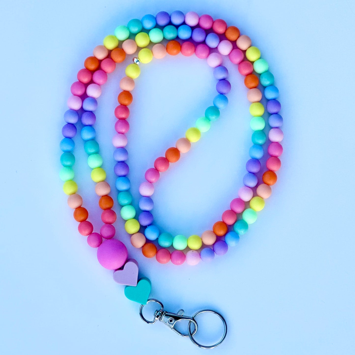 Beaded Lanyard - Rainbow