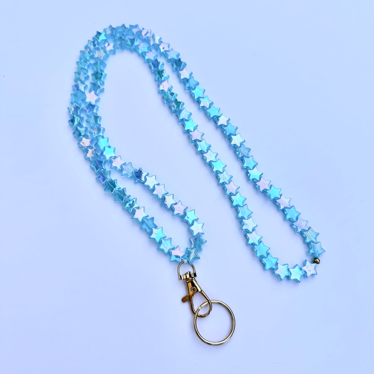 Beaded Lanyard - Iridescent Stars