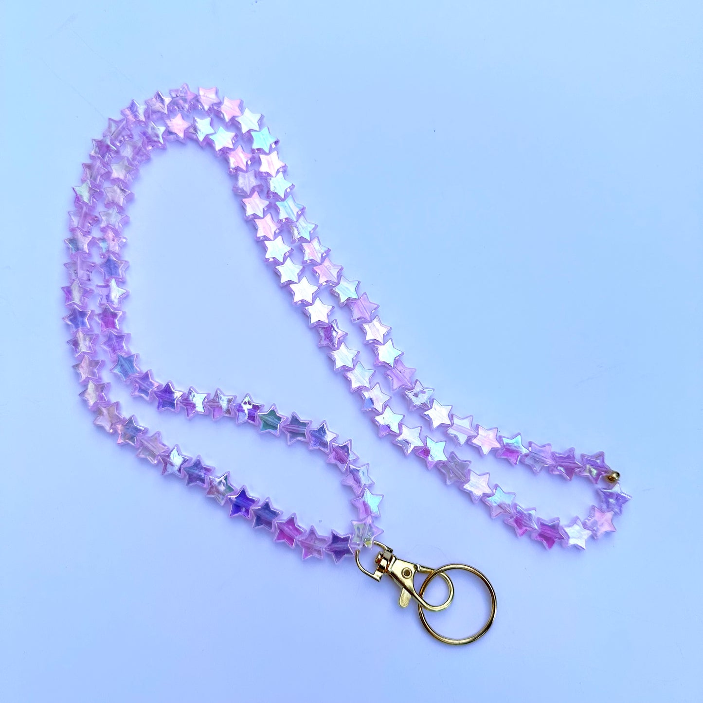 Beaded Lanyard - Iridescent Stars