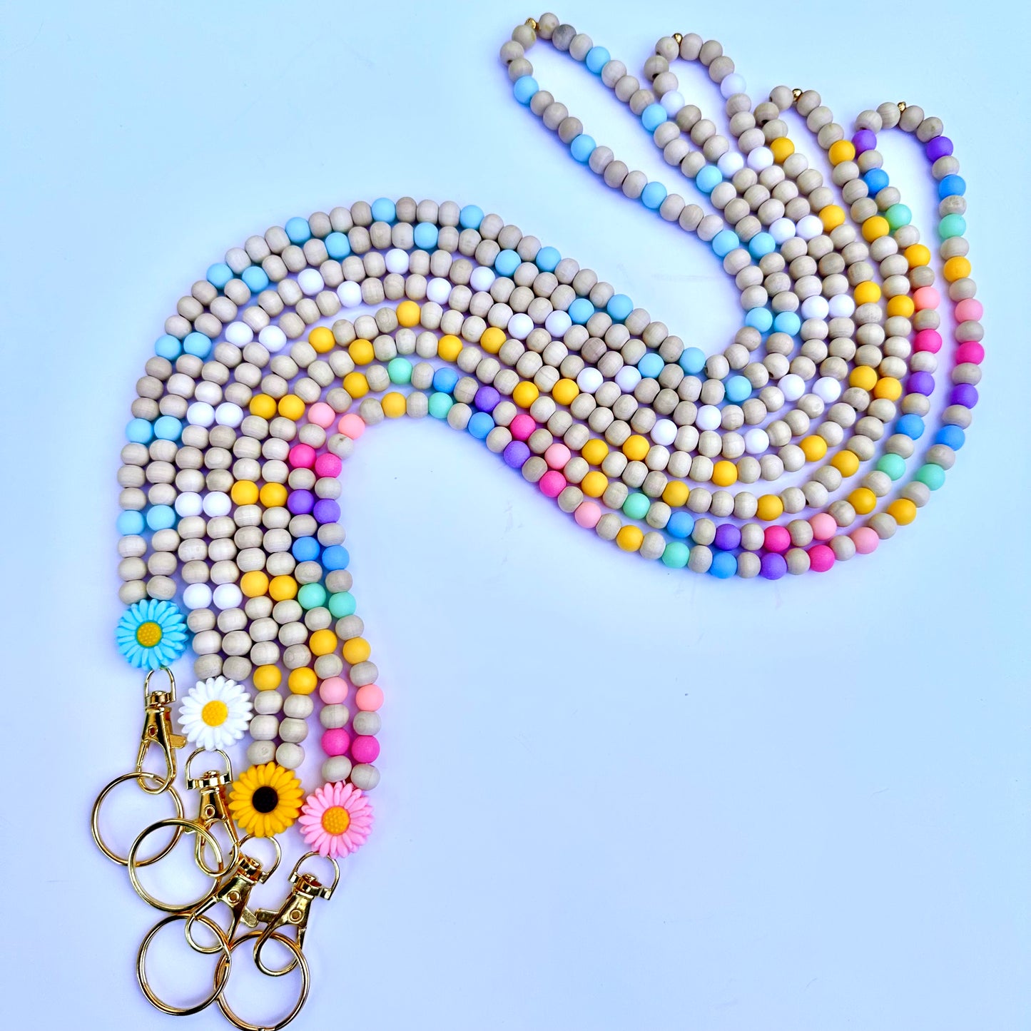 Beaded Lanyard - Boho Flower