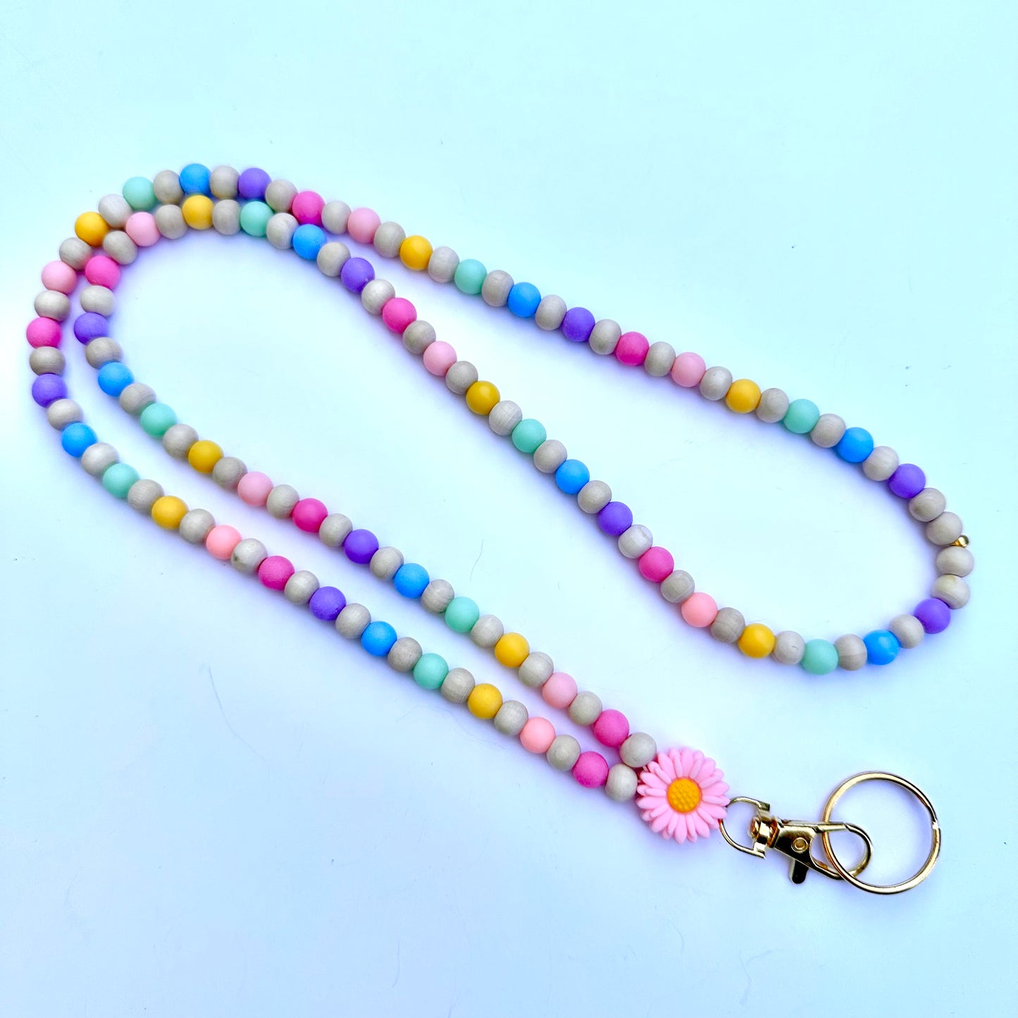 Beaded Lanyard - Boho Flower