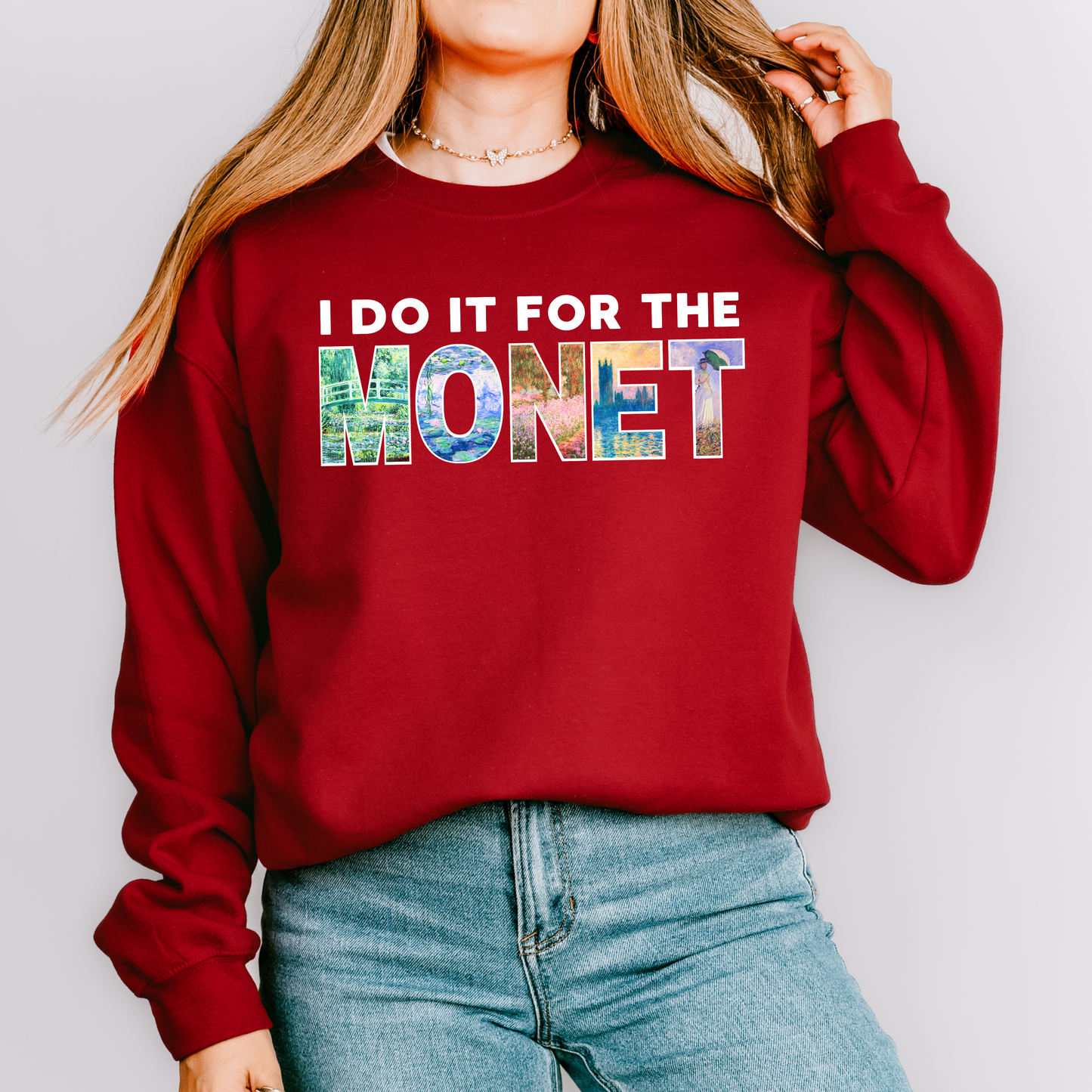 I Do It For The Monet Art Teacher Crewneck Sweatshirt