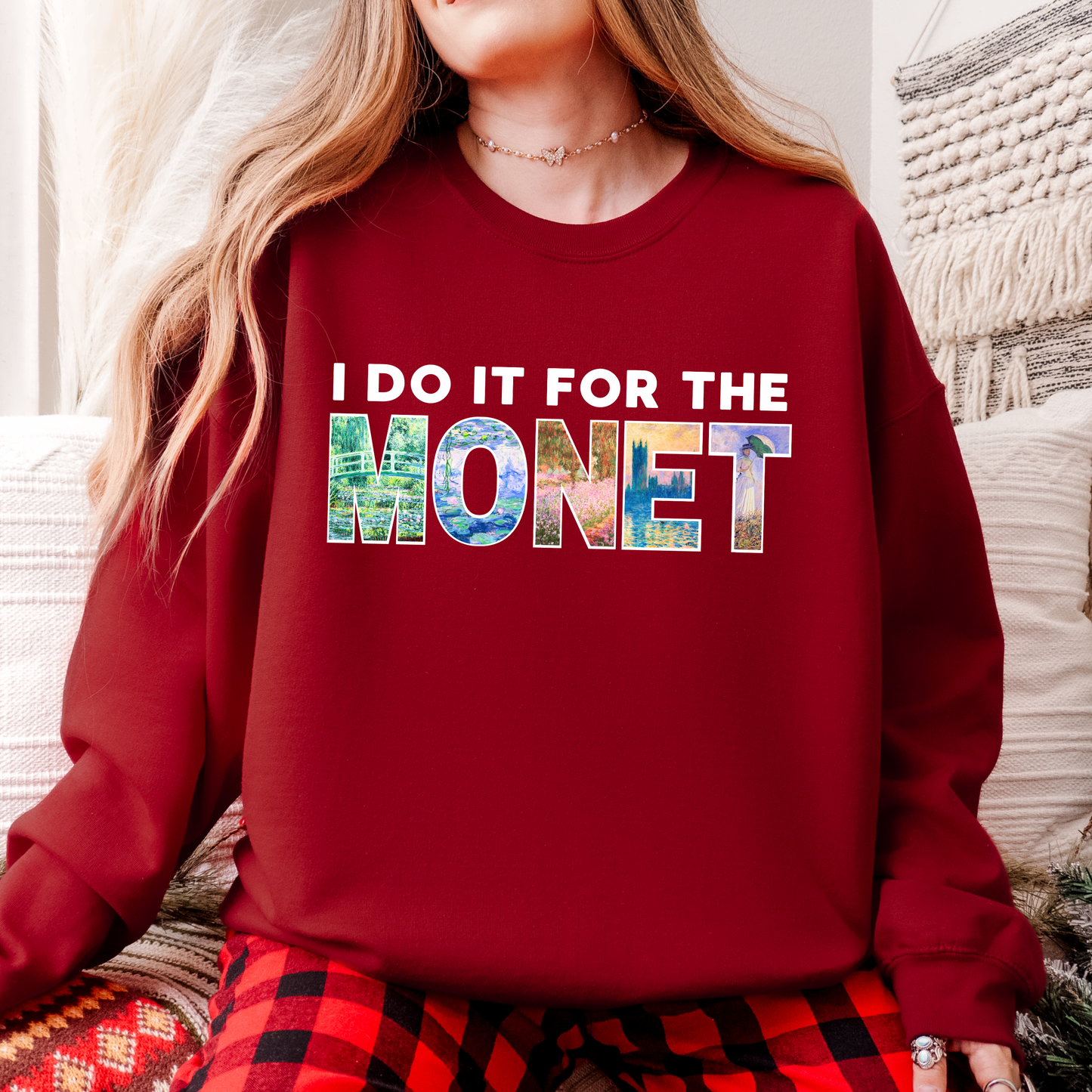 I Do It For The Monet Art Teacher Crewneck Sweatshirt