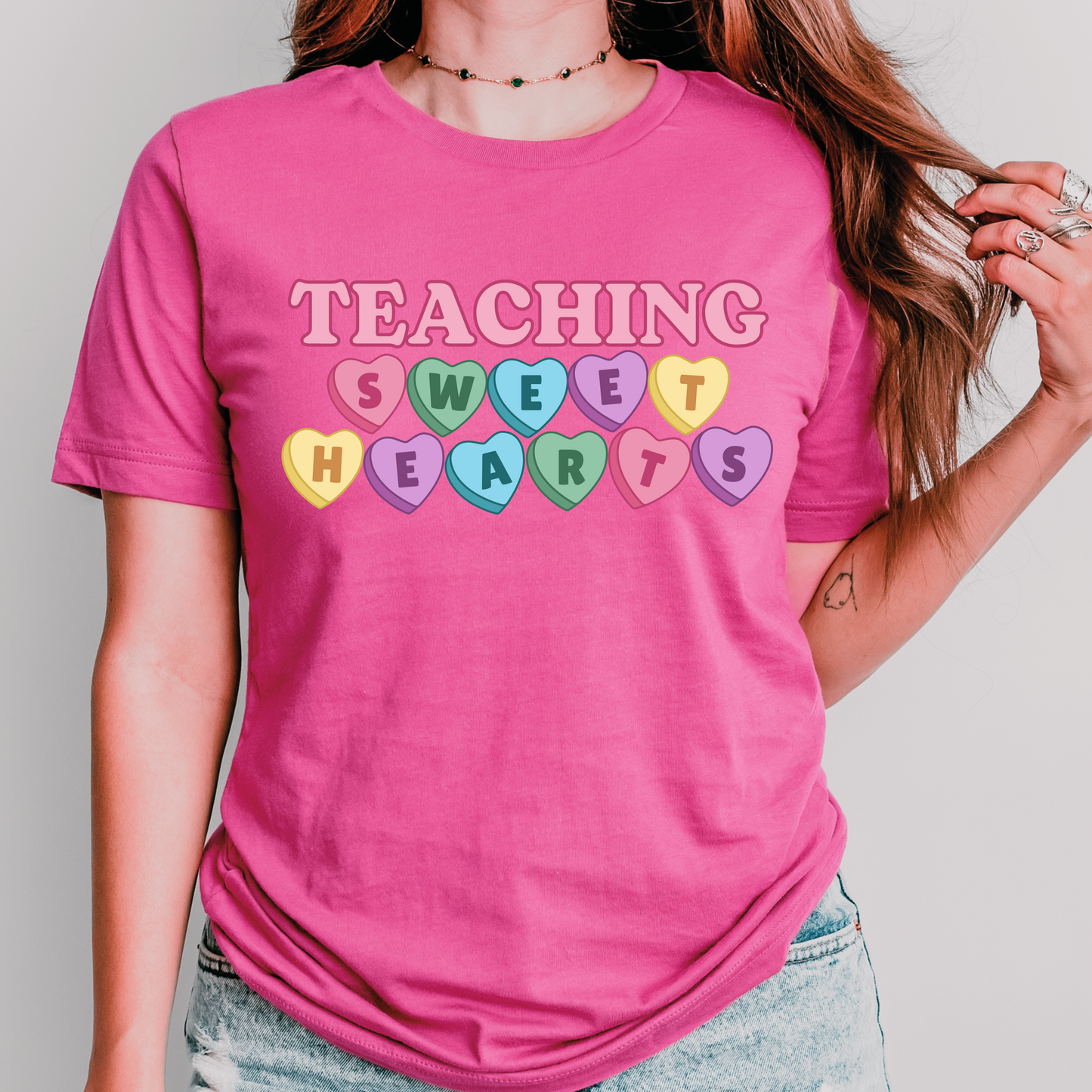 Teaching Sweet Hearts Valentine's Day Teacher T-Shirt