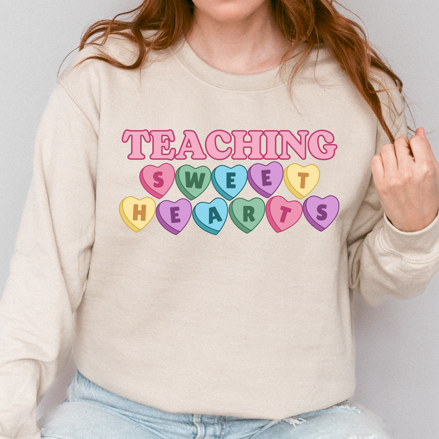 Teaching Sweet Hearts Valentine's Day Crewneck Sweatshirt