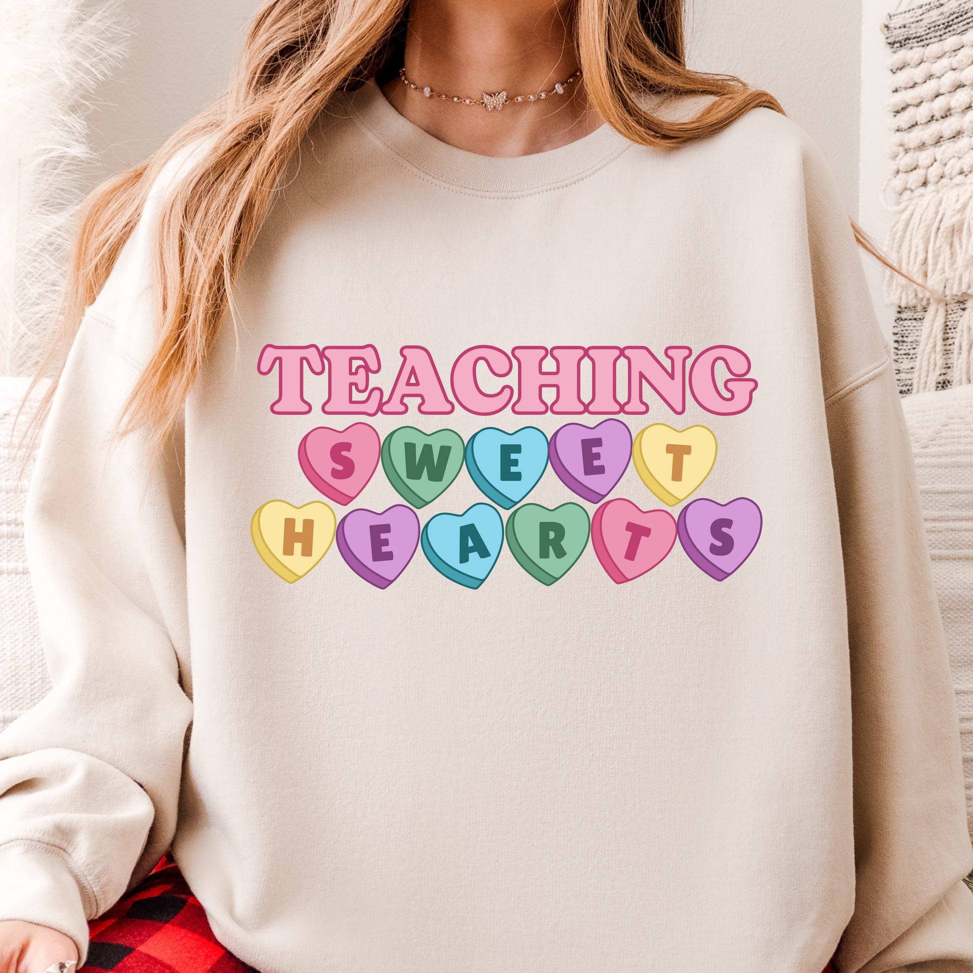 Teaching Sweet Hearts Valentine's Day Crewneck Sweatshirt