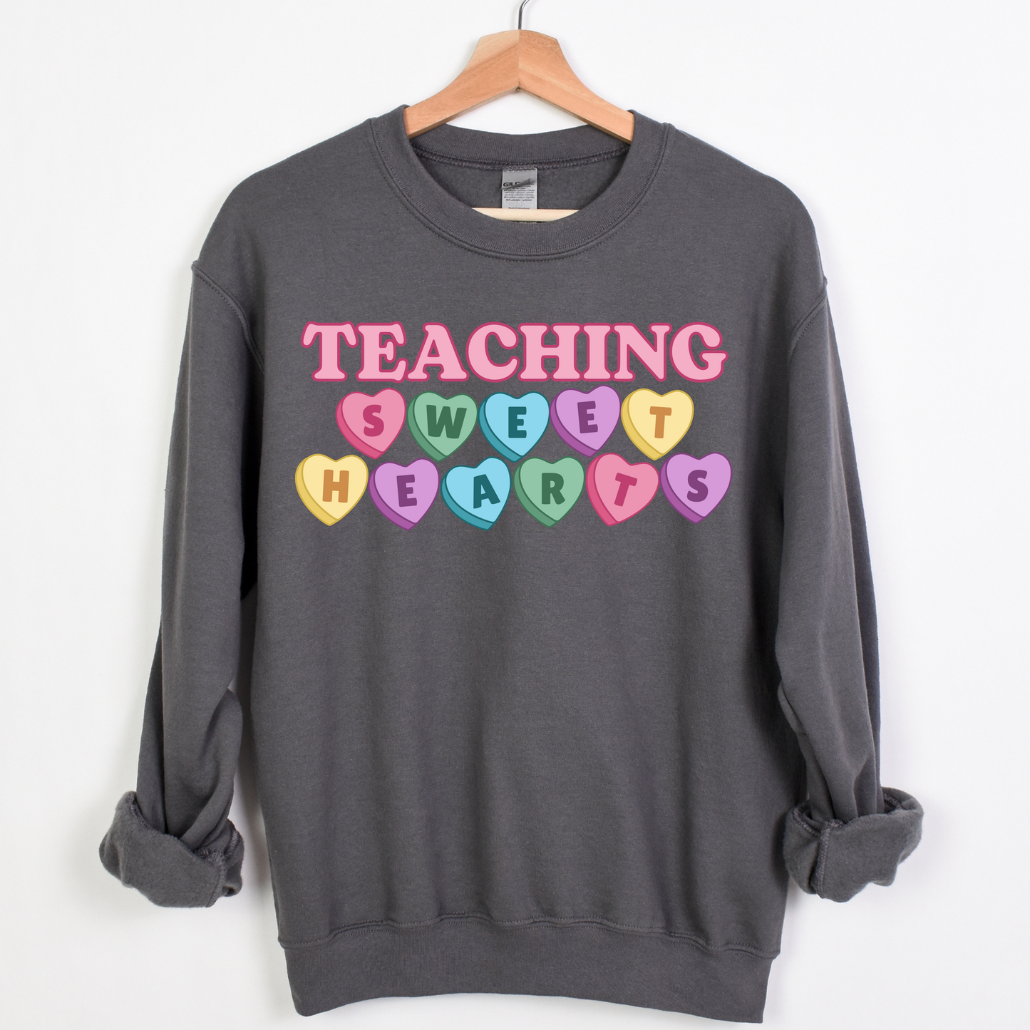Teaching Sweet Hearts Valentine's Day Crewneck Sweatshirt 