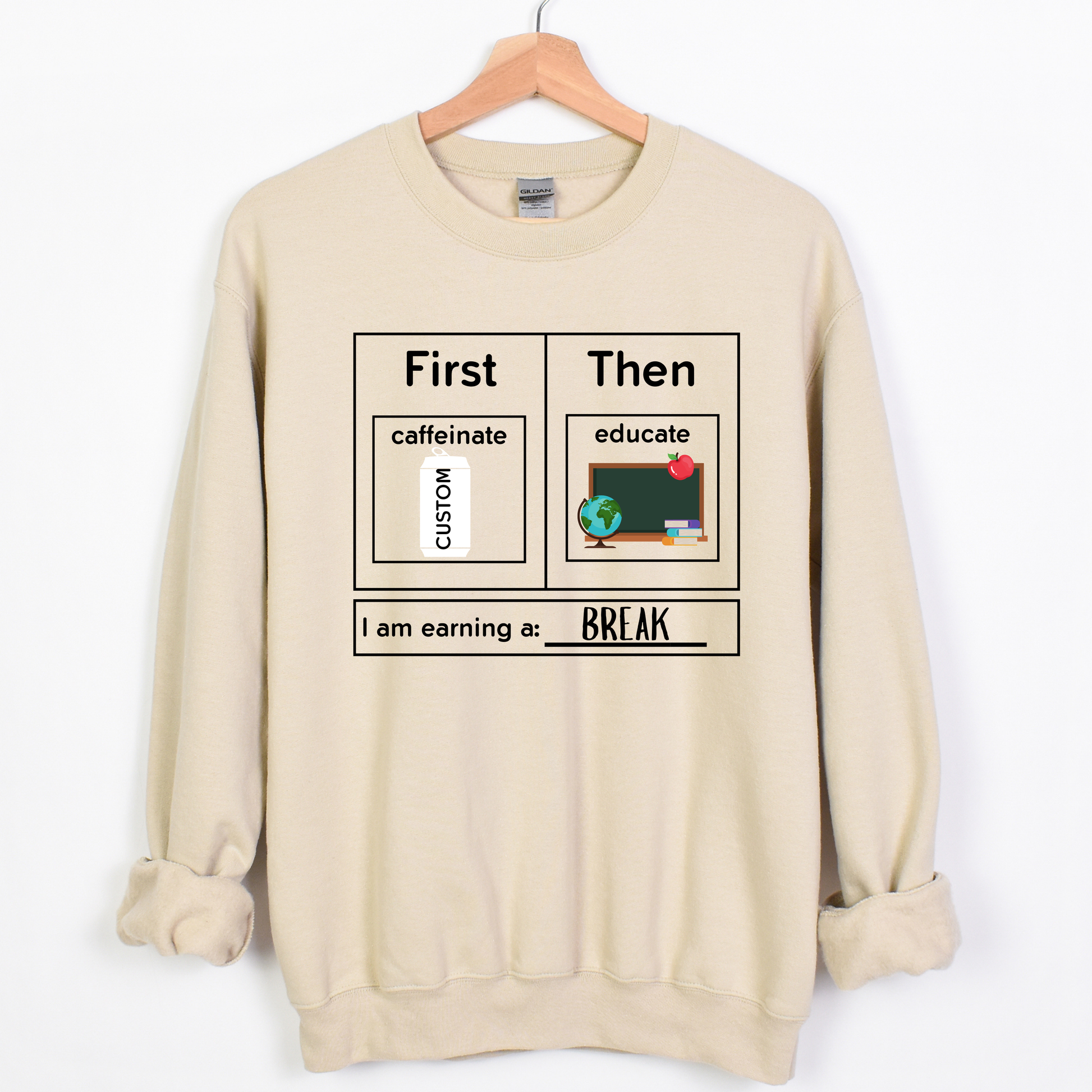 first caffeinate then educate sped teacher crewneck teacher sweatshirt