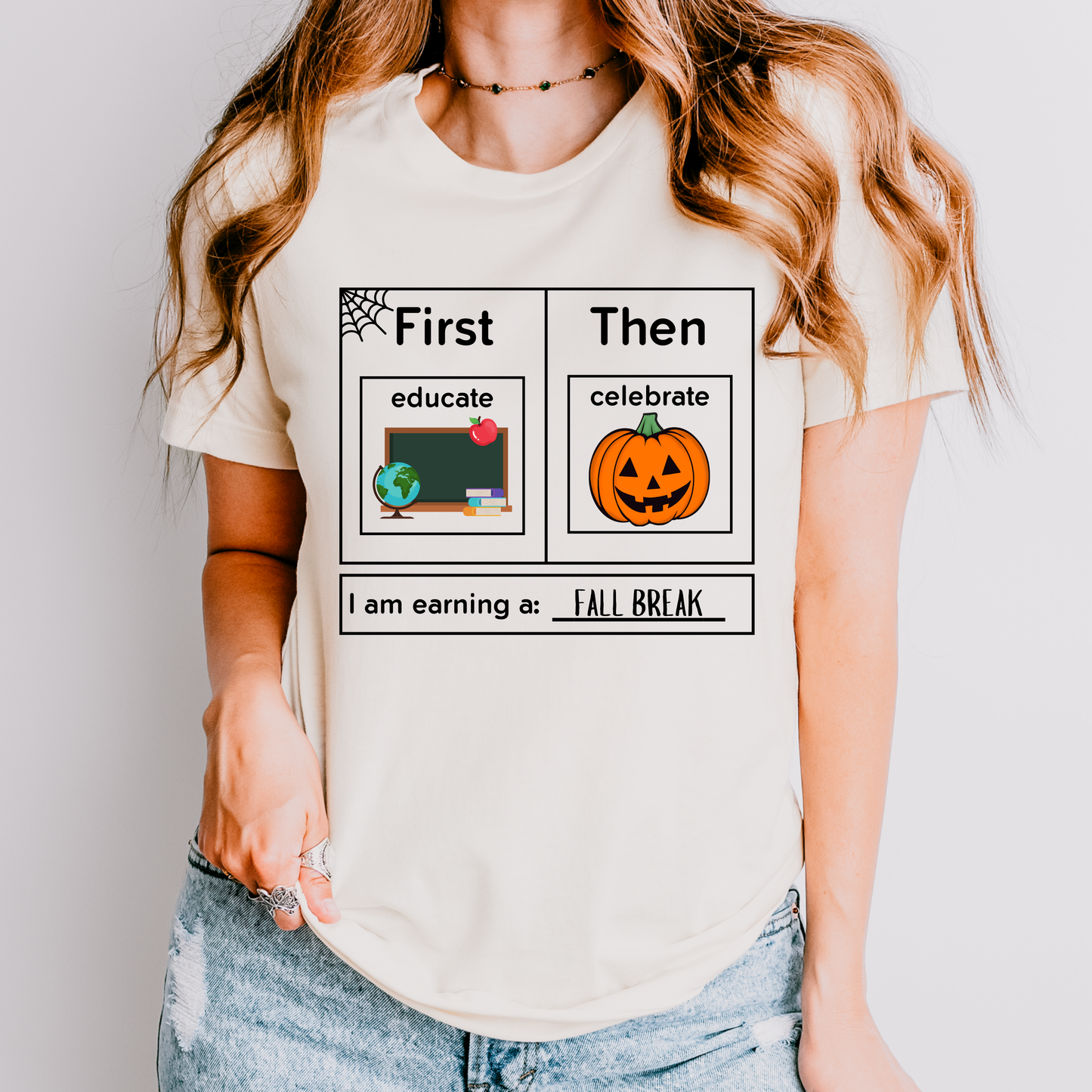 First Educate Then Celebrate Halloween Teacher Shirt