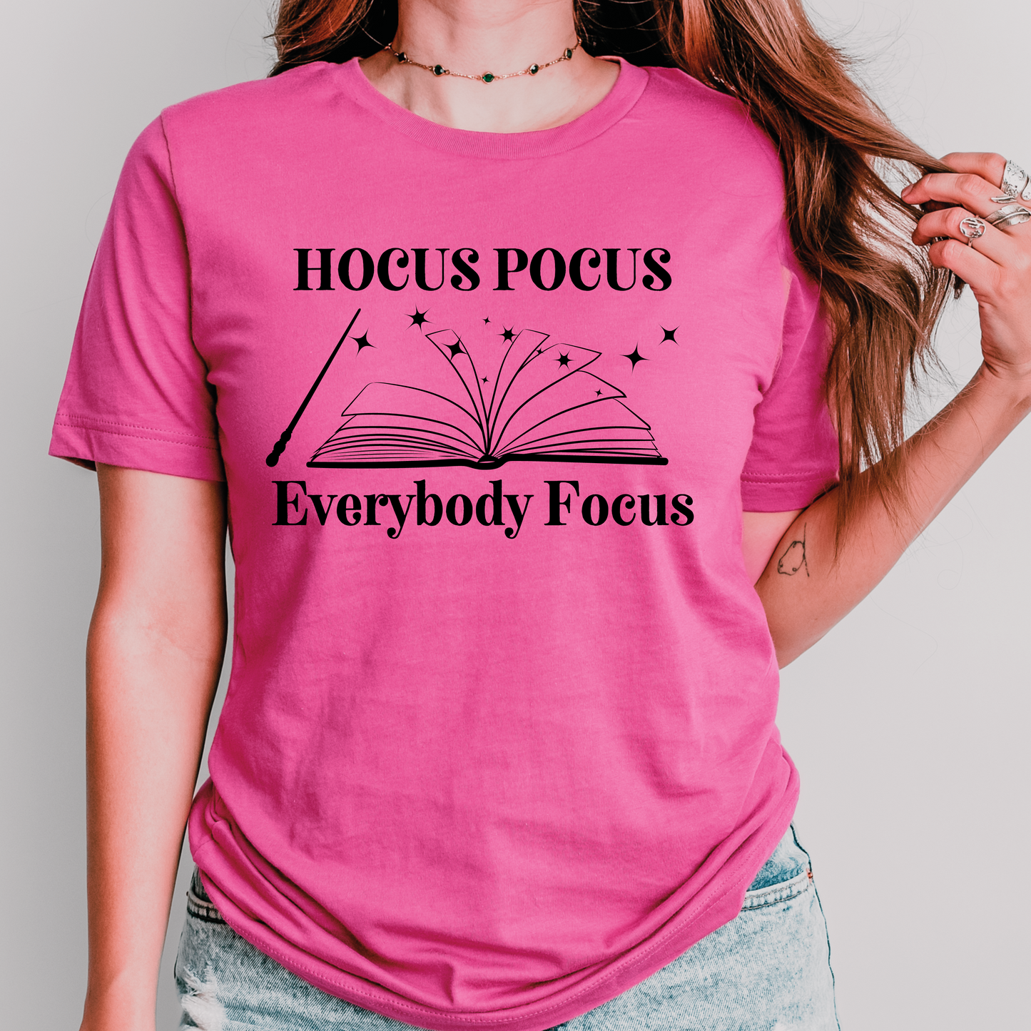 Hocus Pocus Everybody Focus Halloween Teacher Shirt