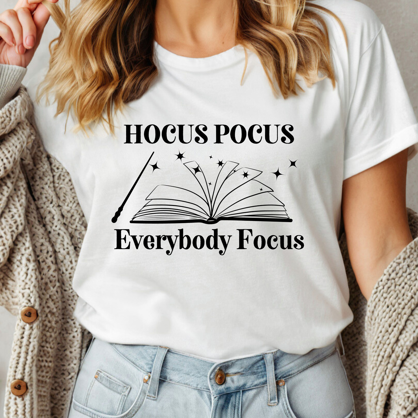 Hocus Pocus Everybody Focus Halloween Teacher Shirt