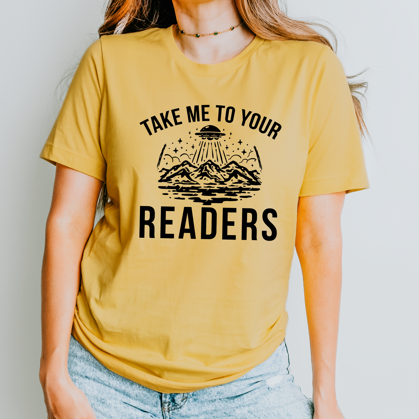 Take Me To Your Readers Teacher Shirt