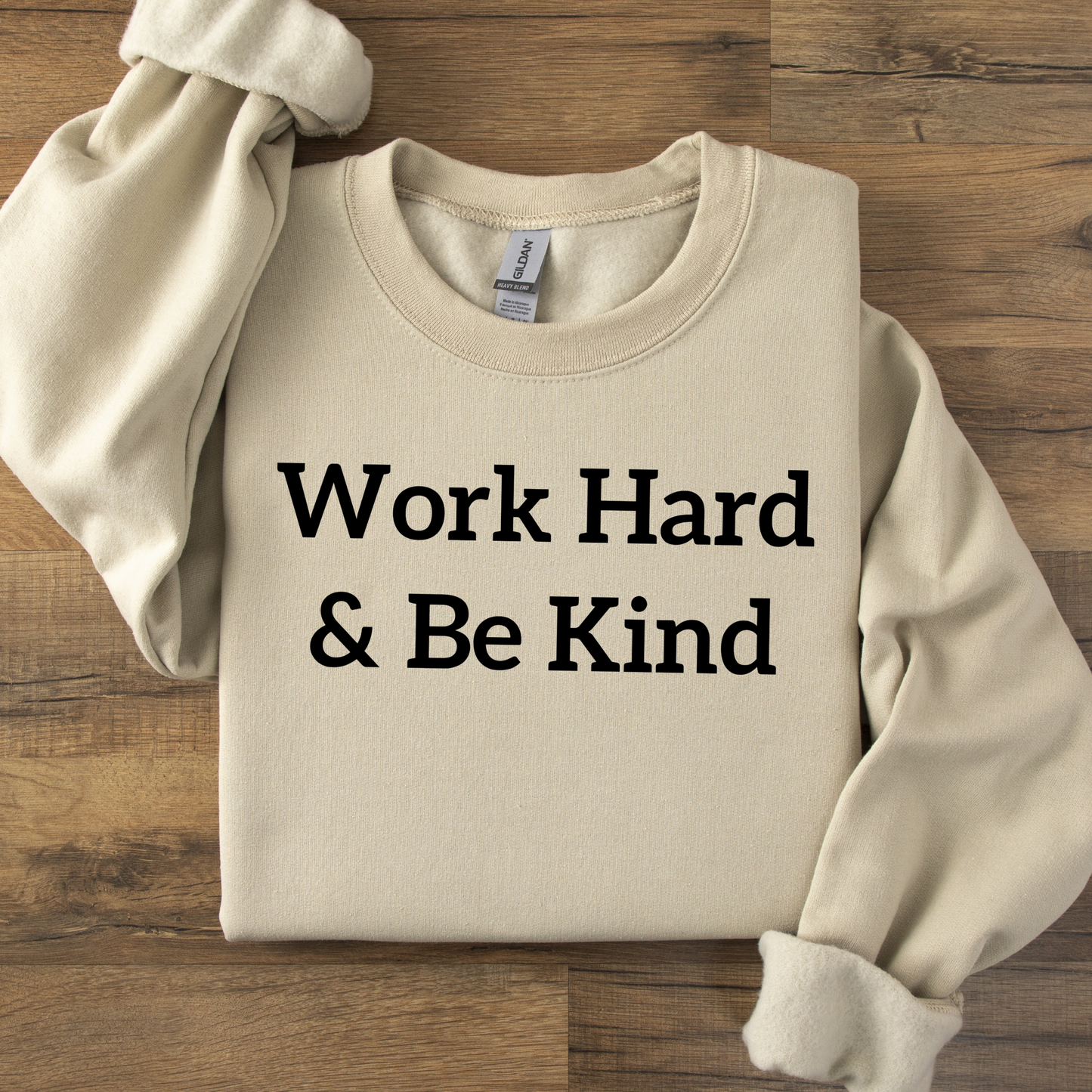 Work Hard & Be Kind Teacher Crewneck Sweatshirt